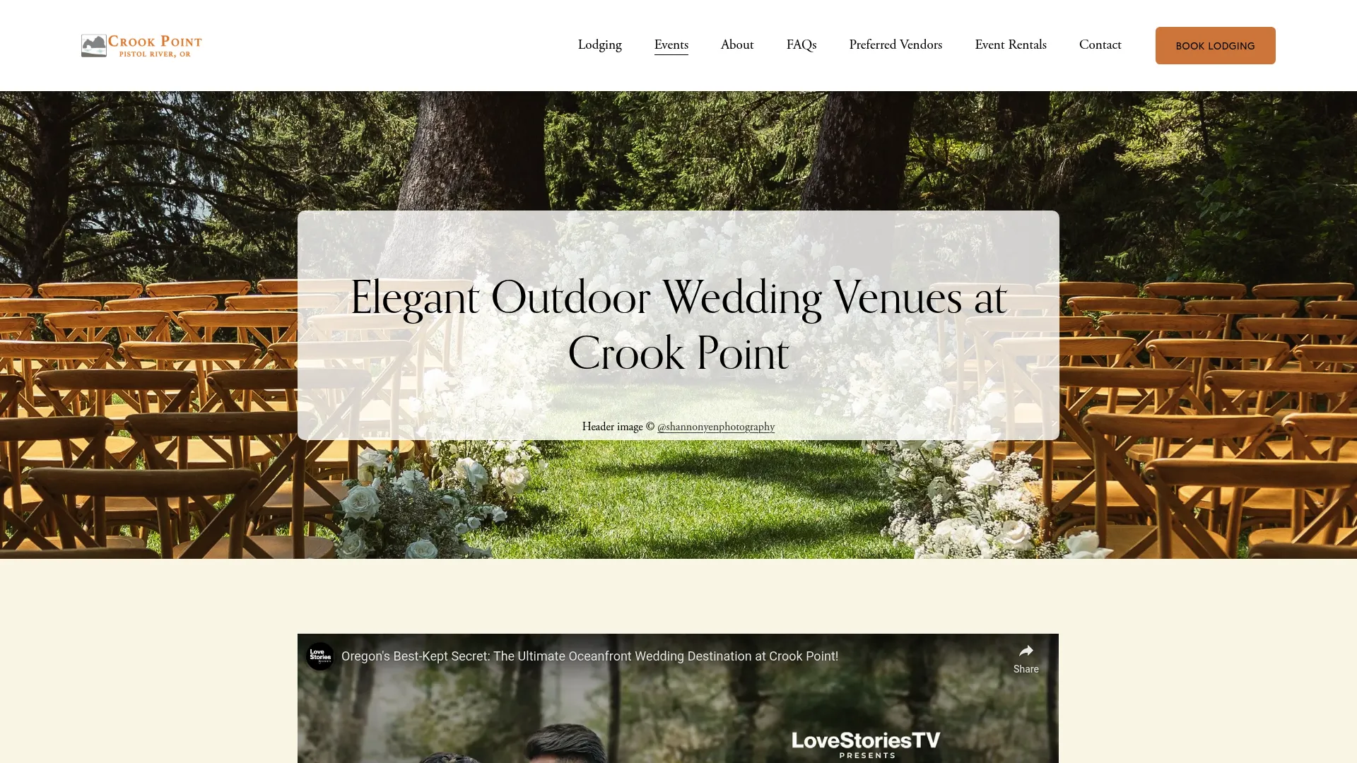 Crook Point oceanfront wedding venue with dramatic Pacific cliffs