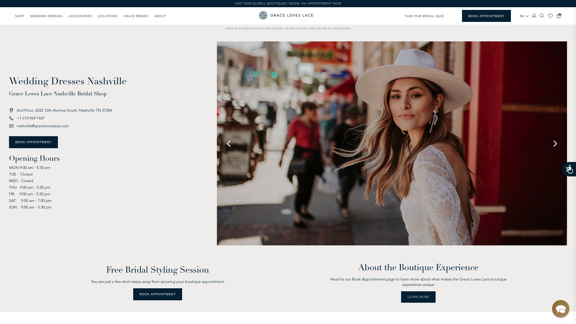 Grace Loves Lace Nashville showroom