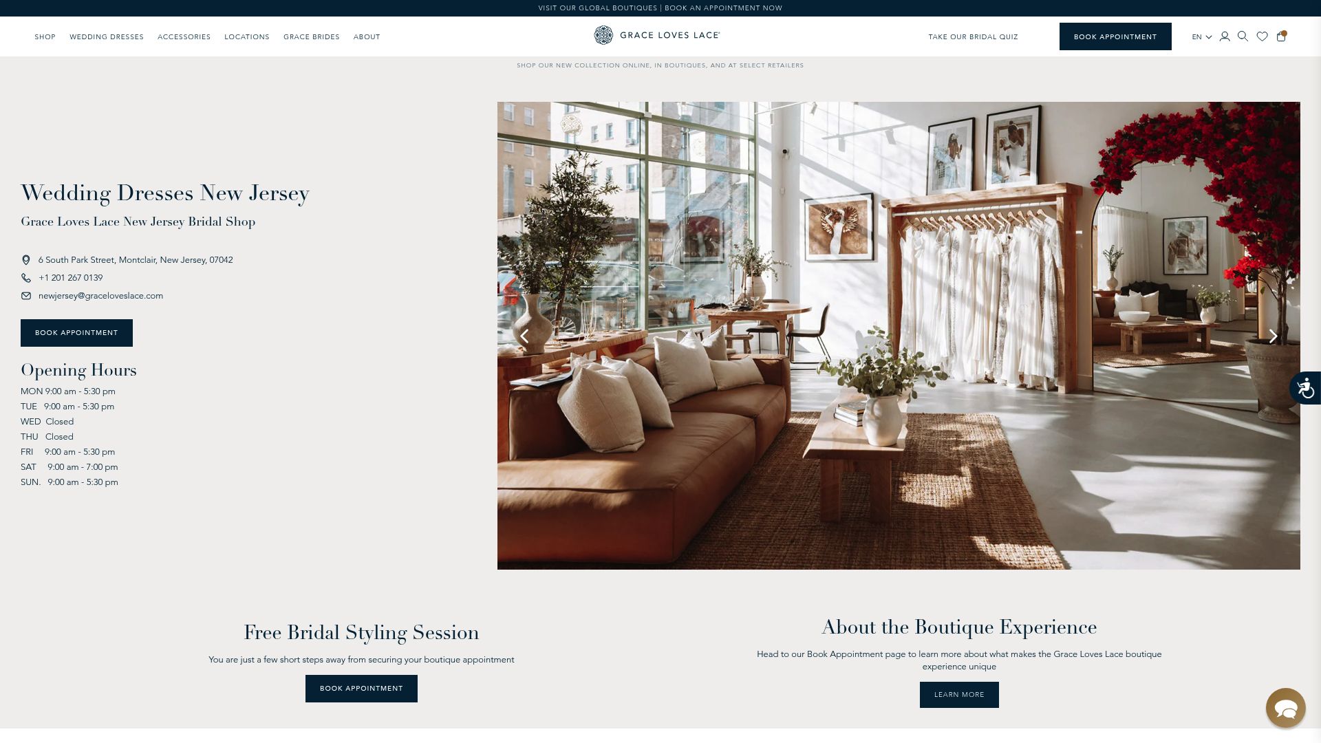 Grace Loves Lace Montclair showroom