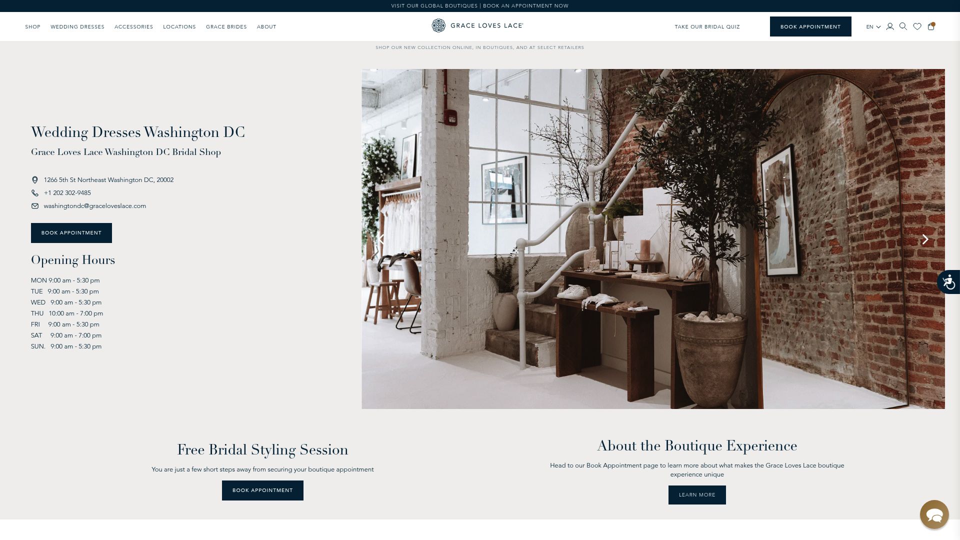 Grace Loves Lace Washington DC showroom