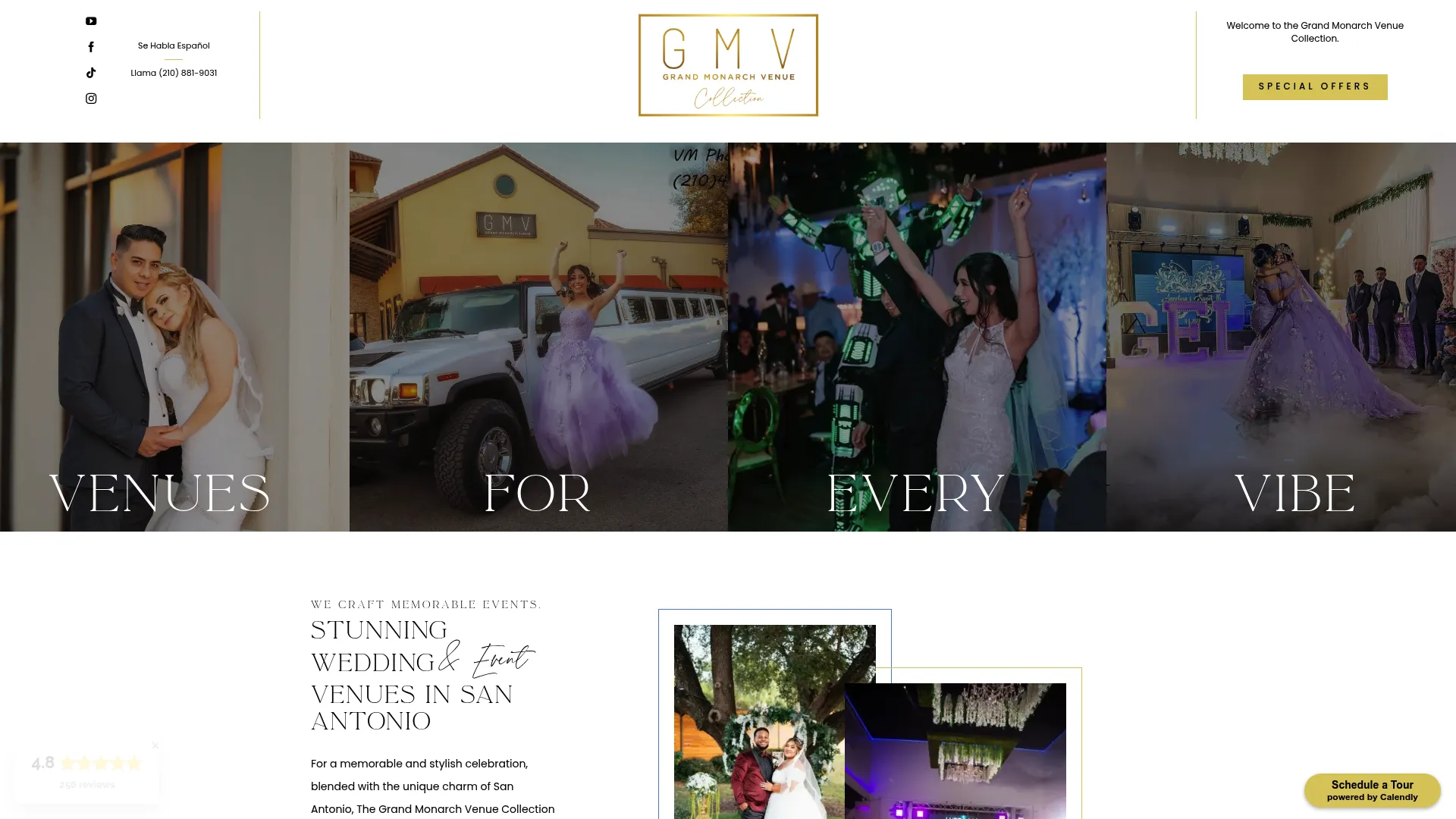 Grand Monarch Venue Collection Wedding Options