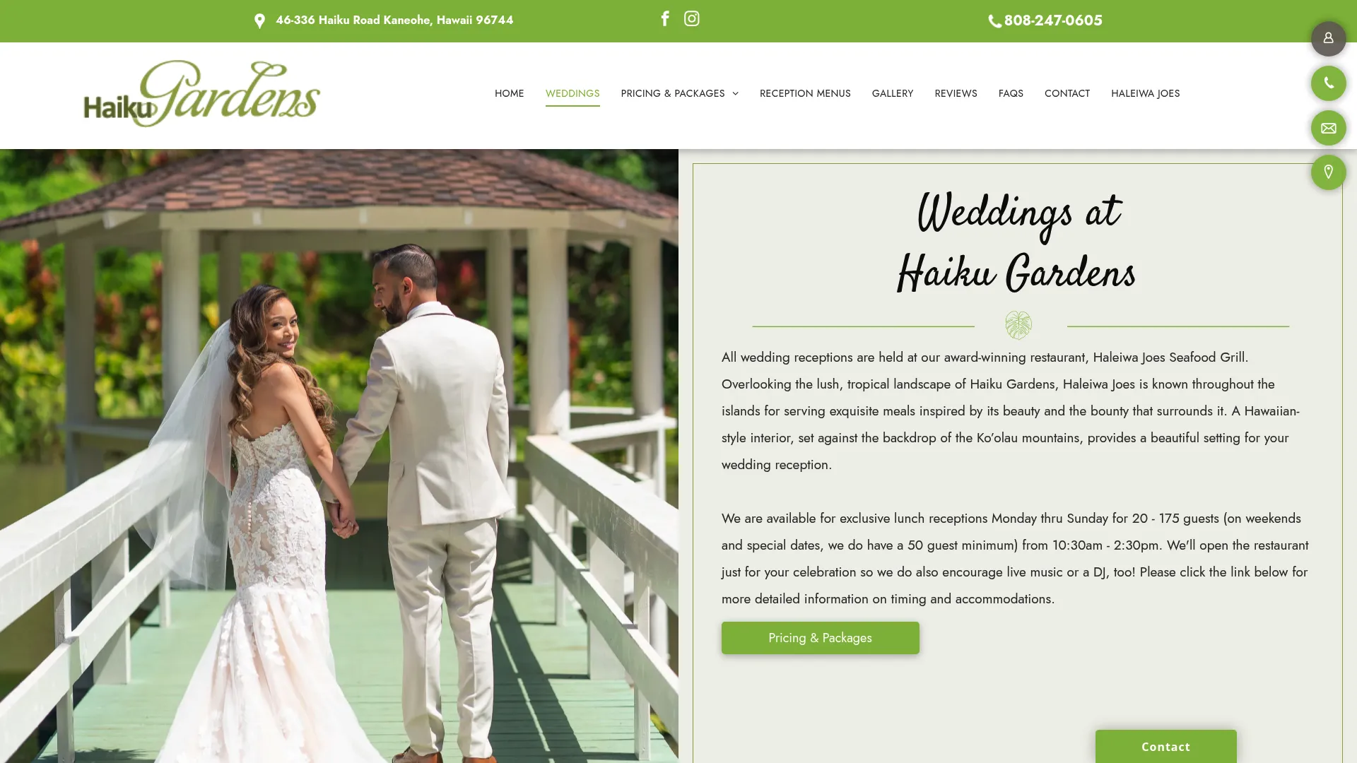 Haiku Gardens wedding ceremony