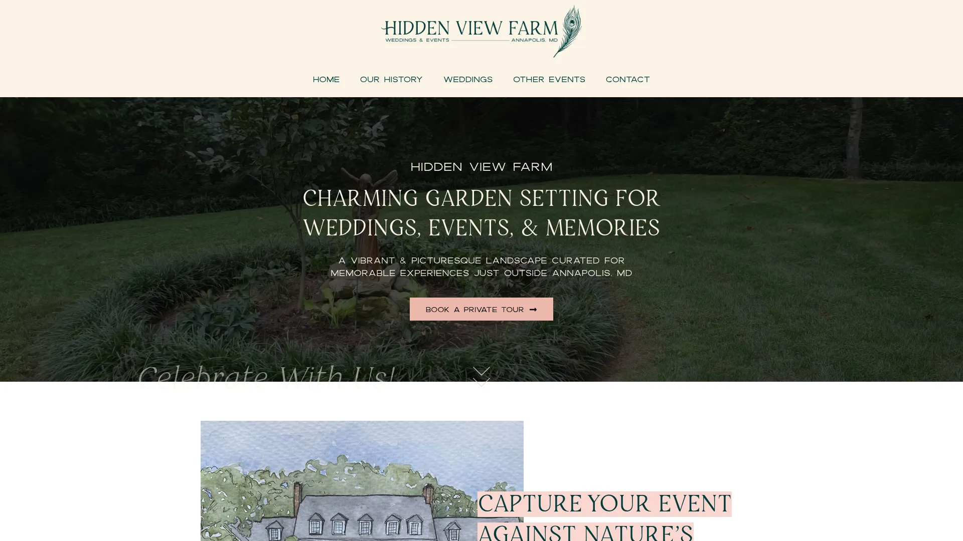 Hidden View Farm English garden wedding venue