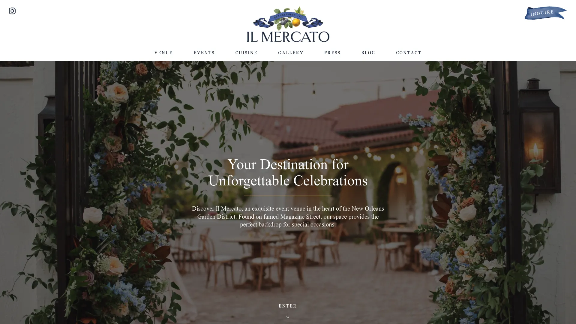 Il Mercato historic Garden District wedding venue