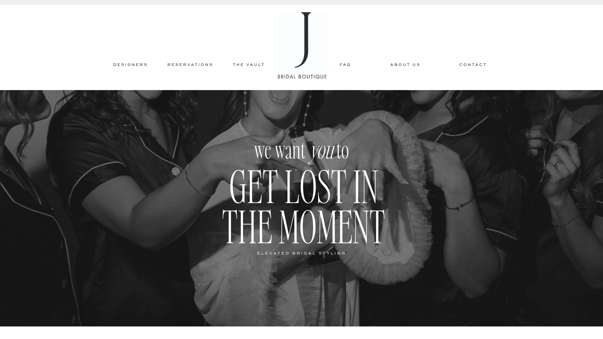 J Bridal Boutique Website Screenshot