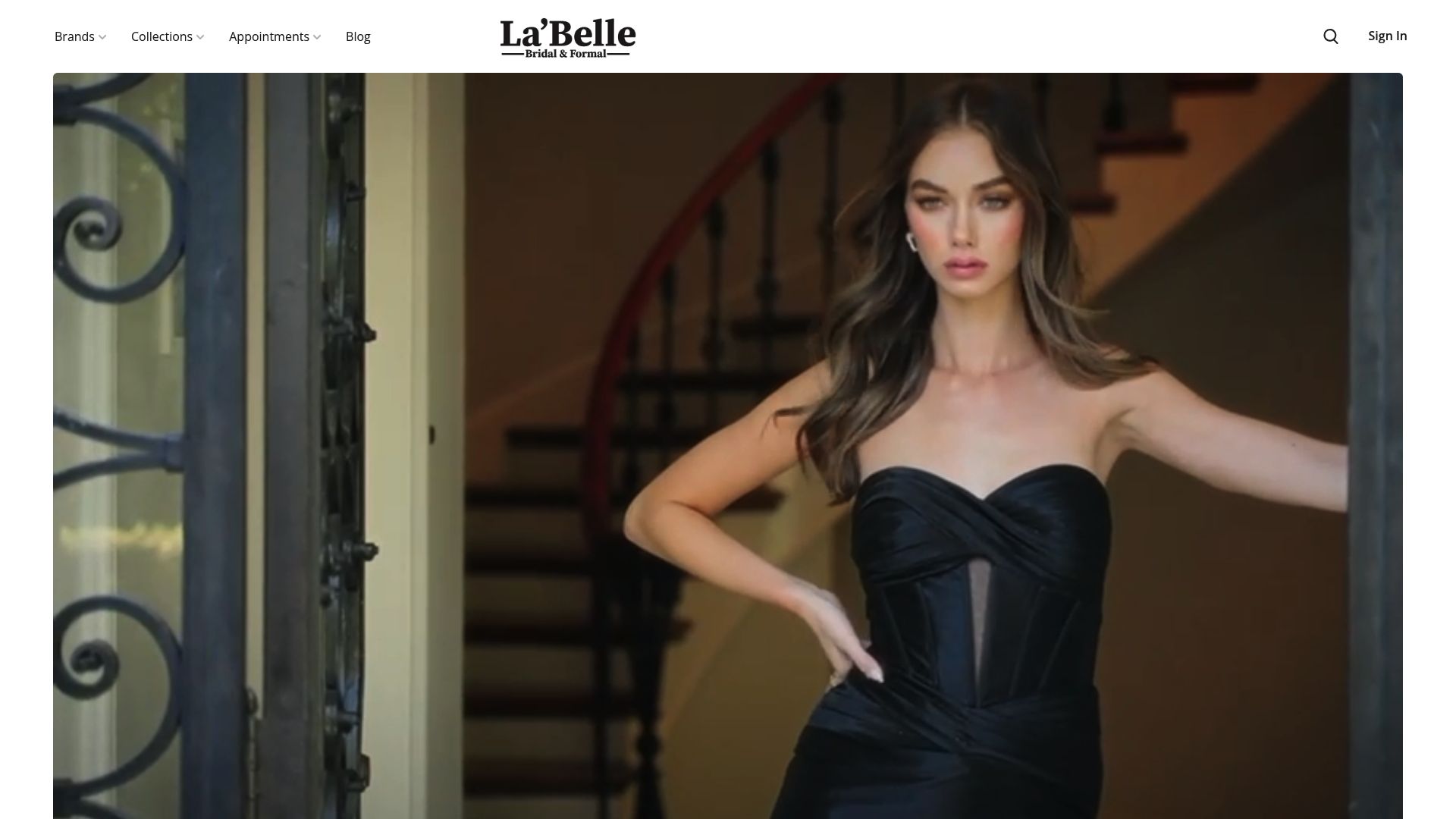 La'Belle Bridal and Formal boutique website