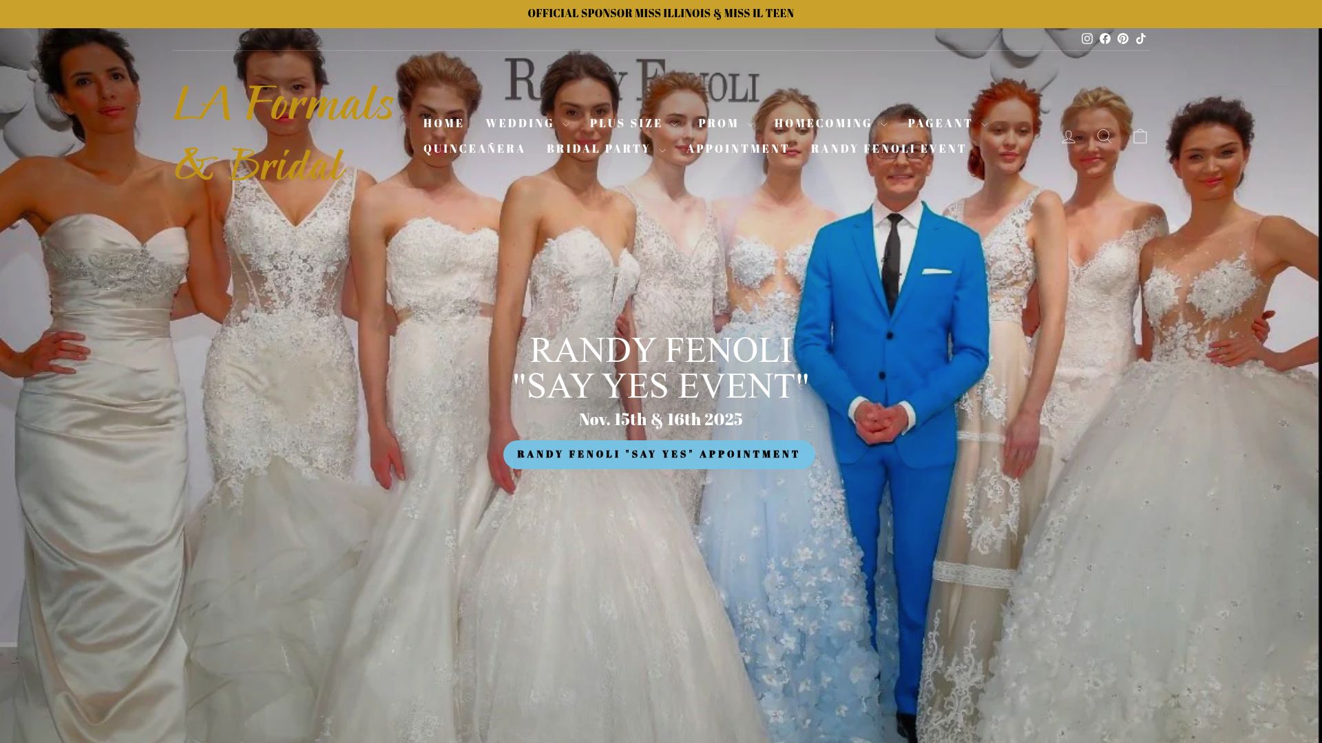 LA Formals & Bridal showroom interior