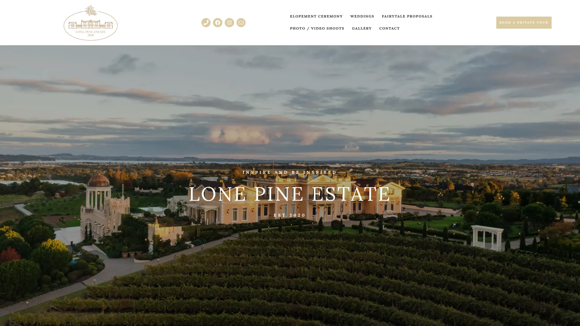 Lone Pine Estate Italian Renaissance architecture with marble hall