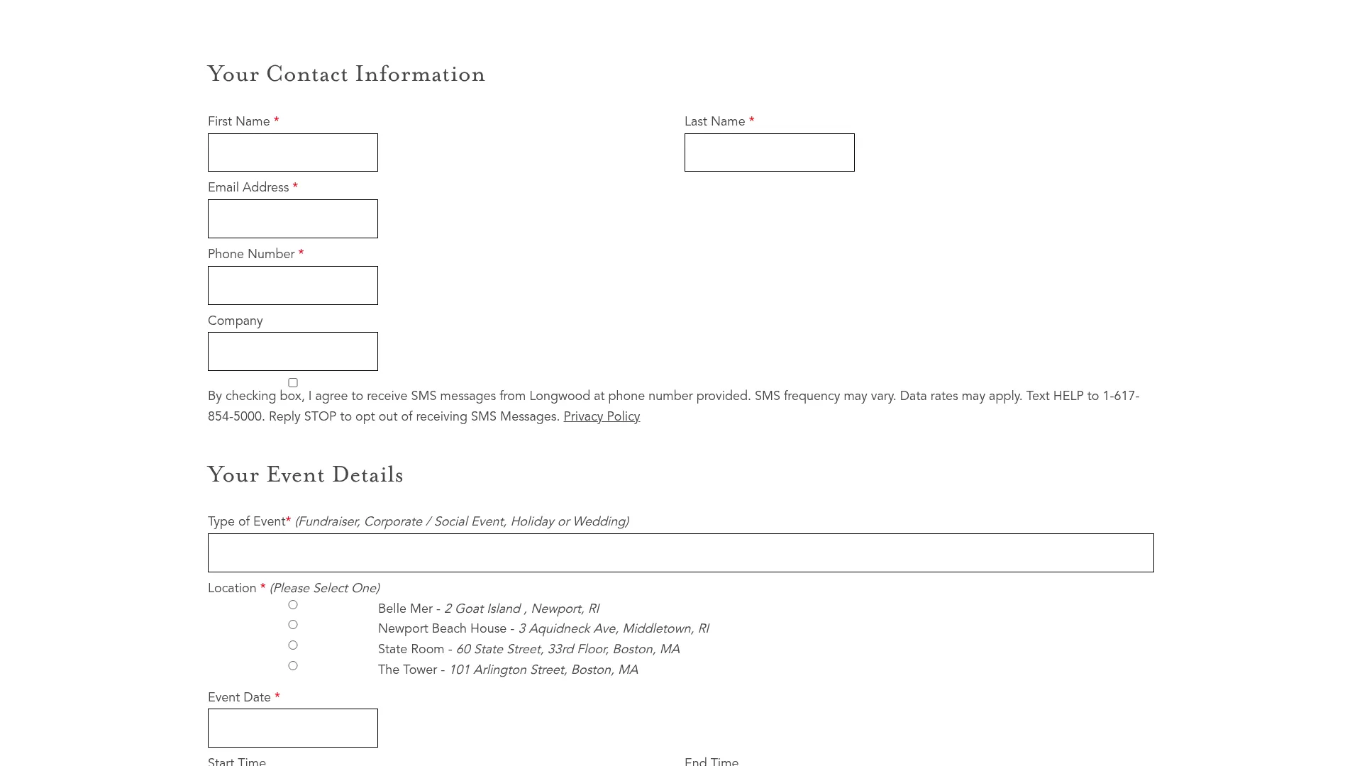 Belle Mer contemporary wedding venue with waterfront views