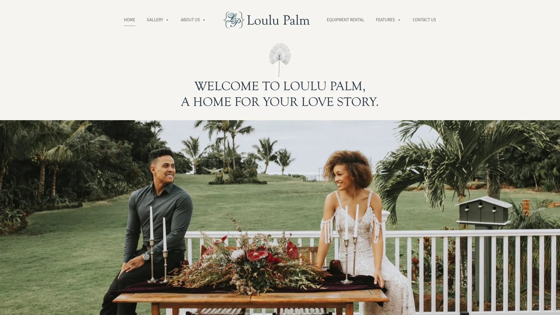 Loulu Palm Estate private beach wedding venue