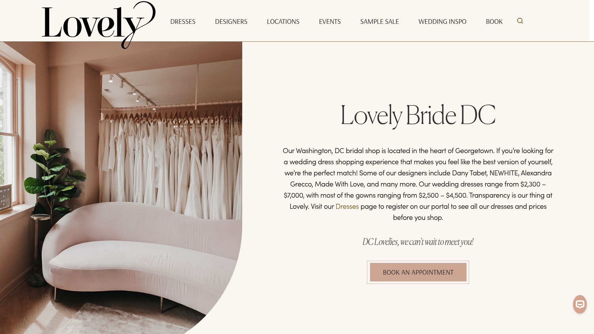 Lovely Bride DC Georgetown storefront