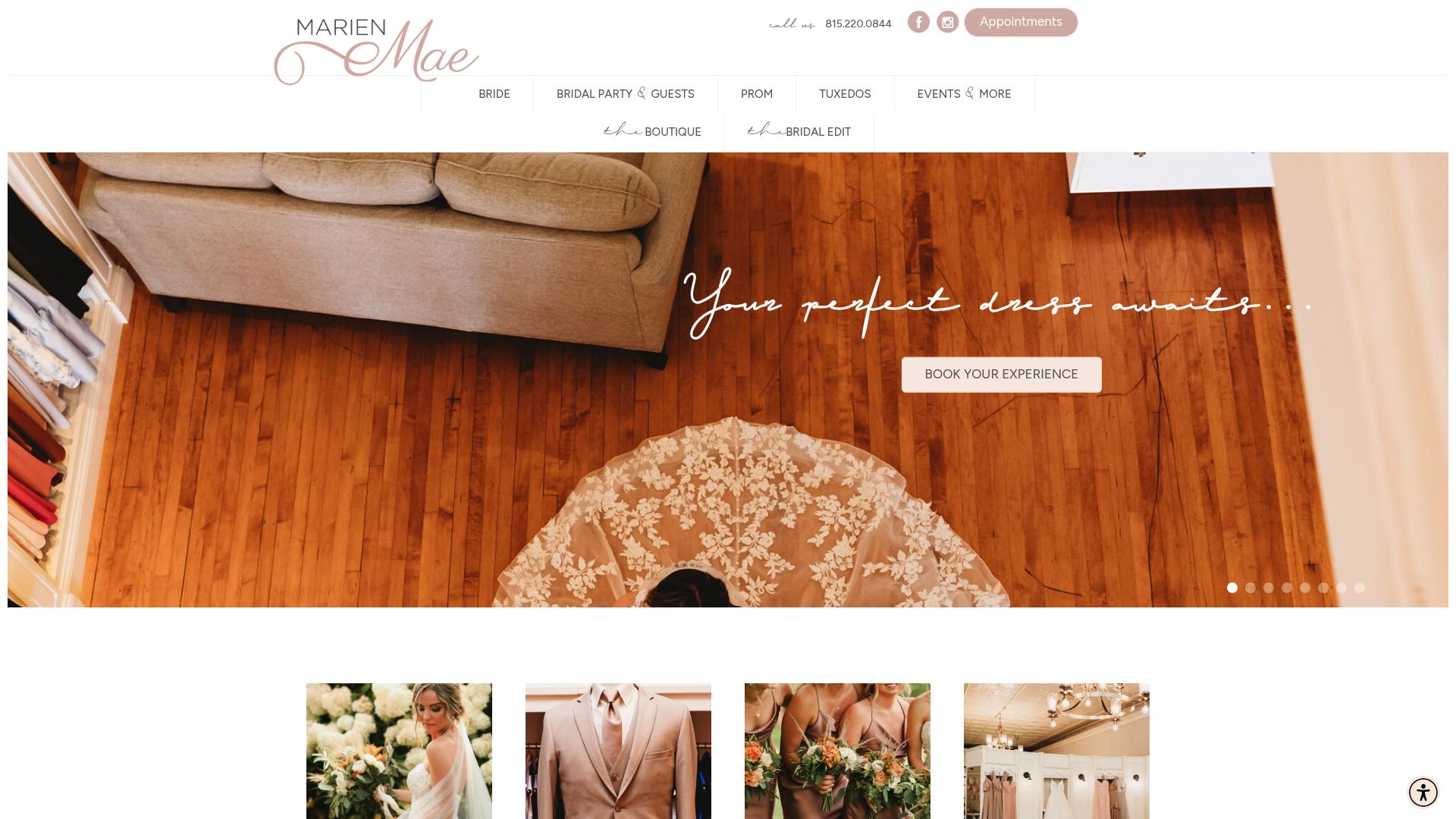 Marien Mae Bridal Boutique website