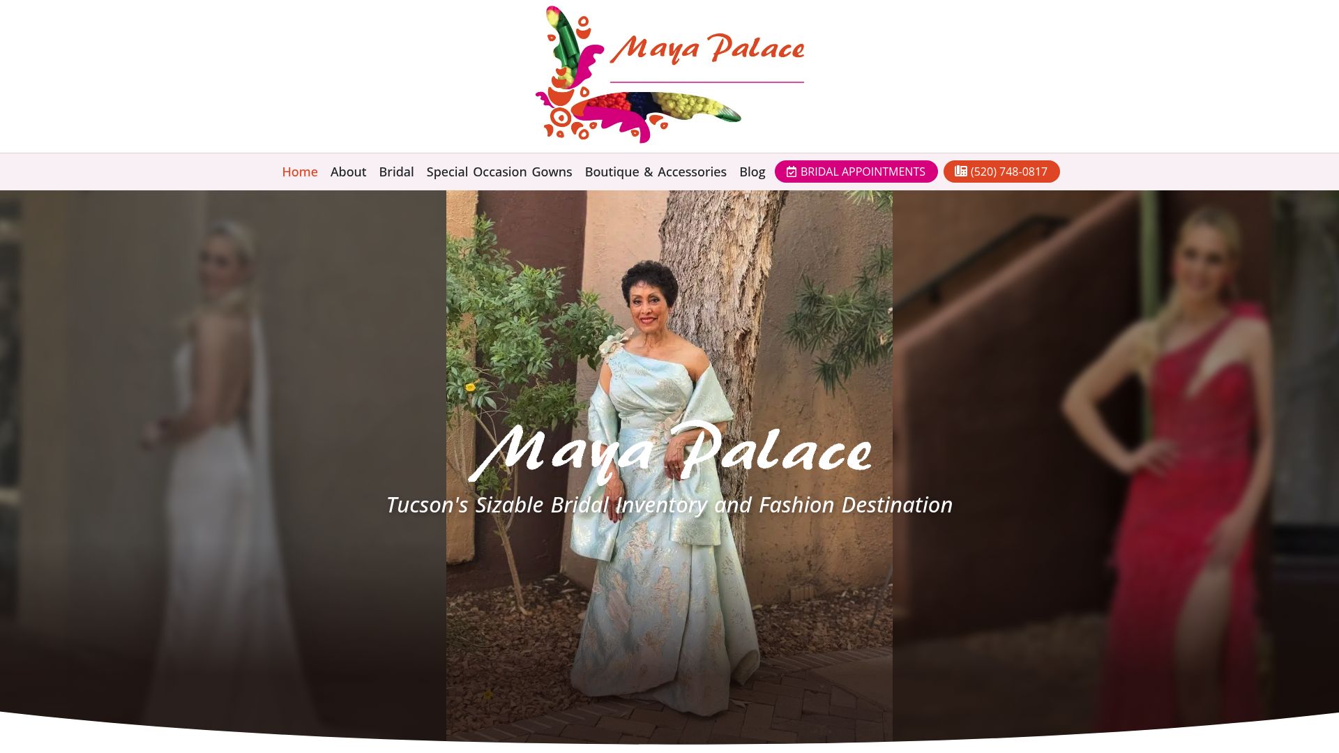 Maya Palace Website Screenshot
