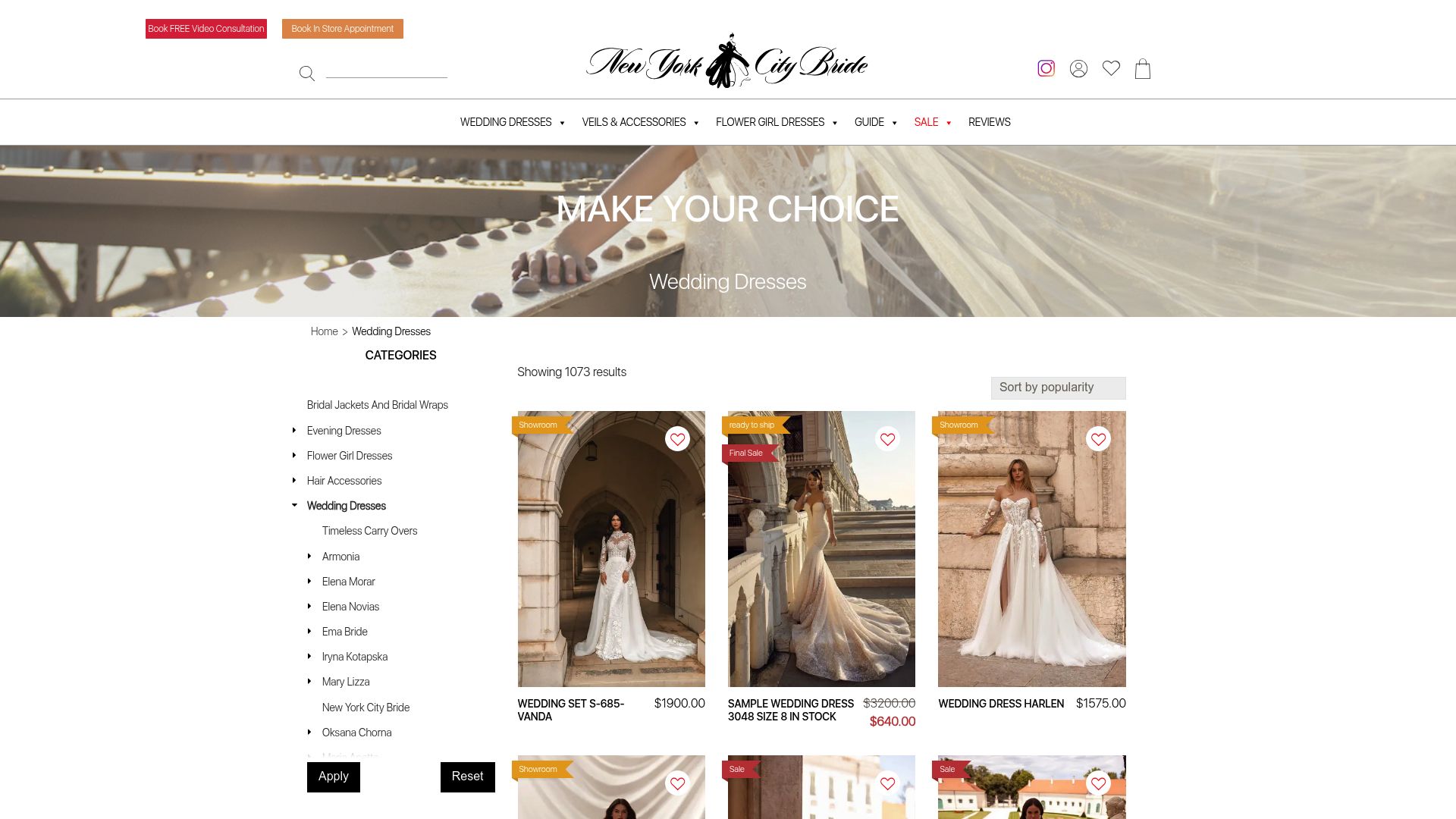 NYC City Bride traditional boutique