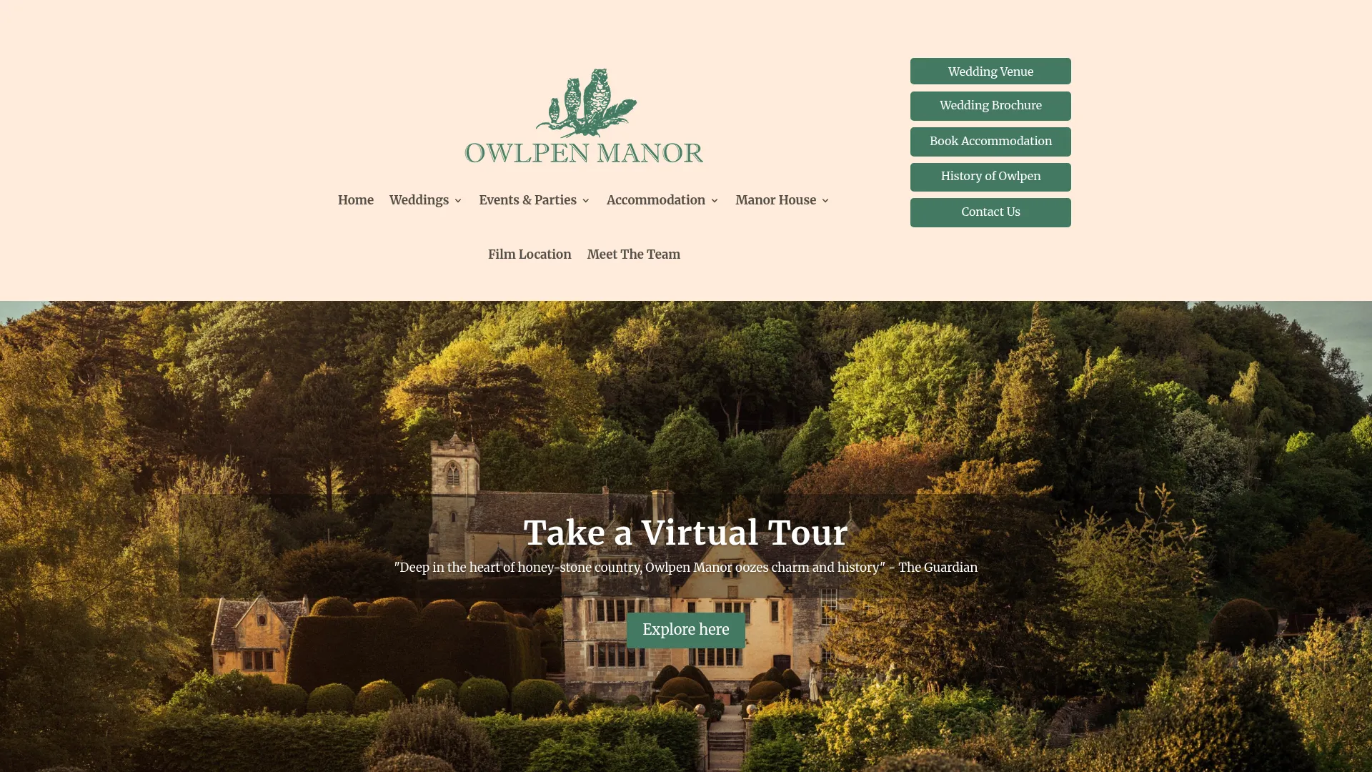Owlpen Manor historic wedding venue