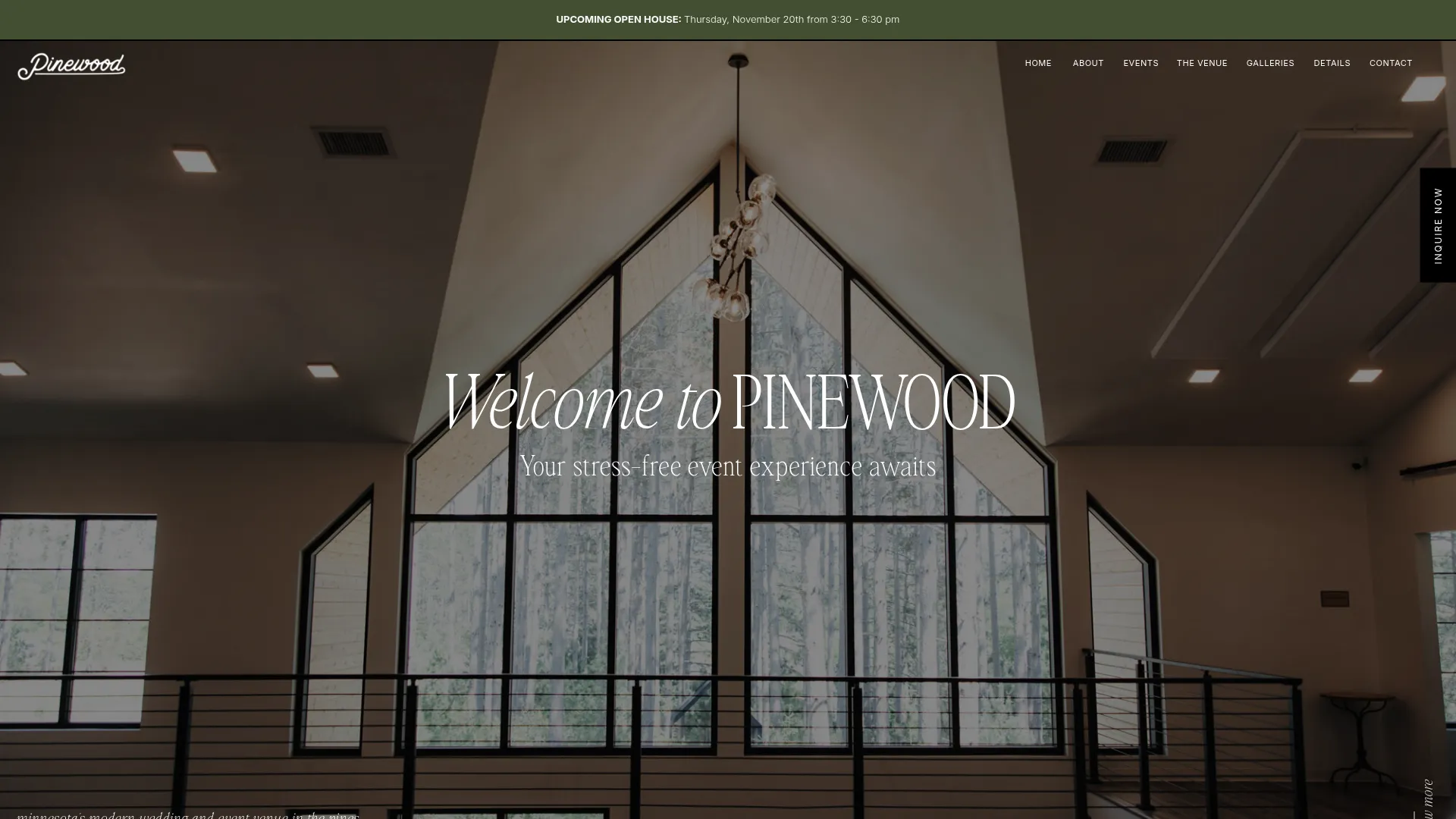 Pinewood forest wedding venue