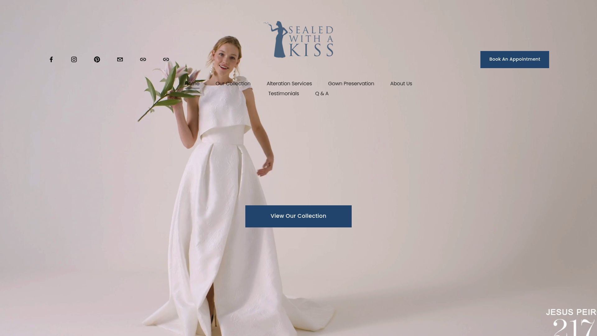 Sealed with a Kiss Bridal website