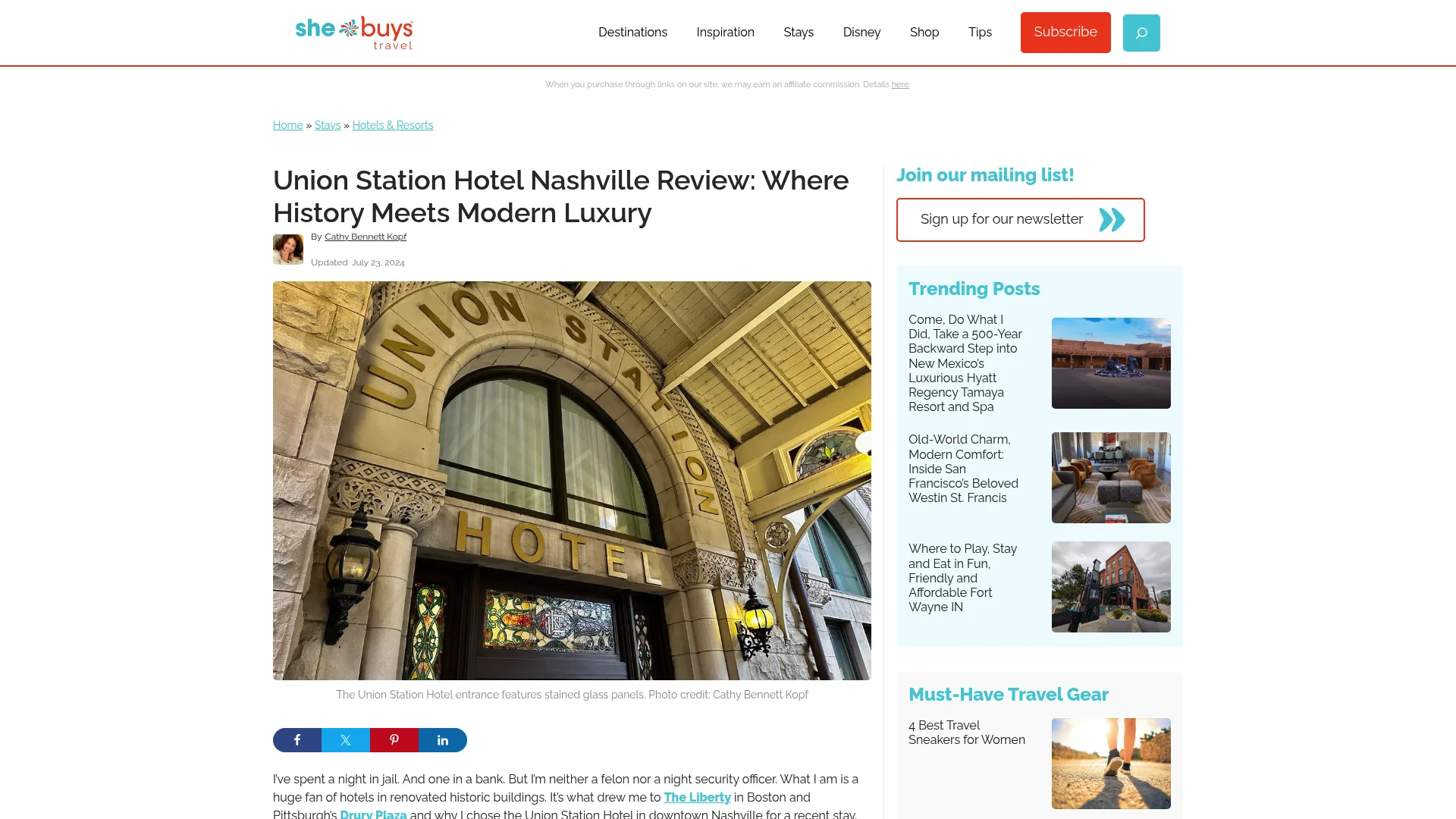 Union Station Hotel Grand Lobby with stained glass barrel dome ceiling