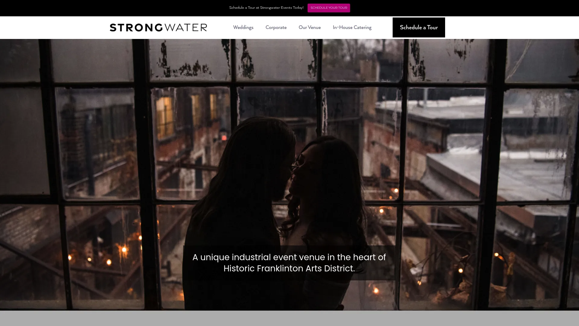 Strongwater historic warehouse wedding venue