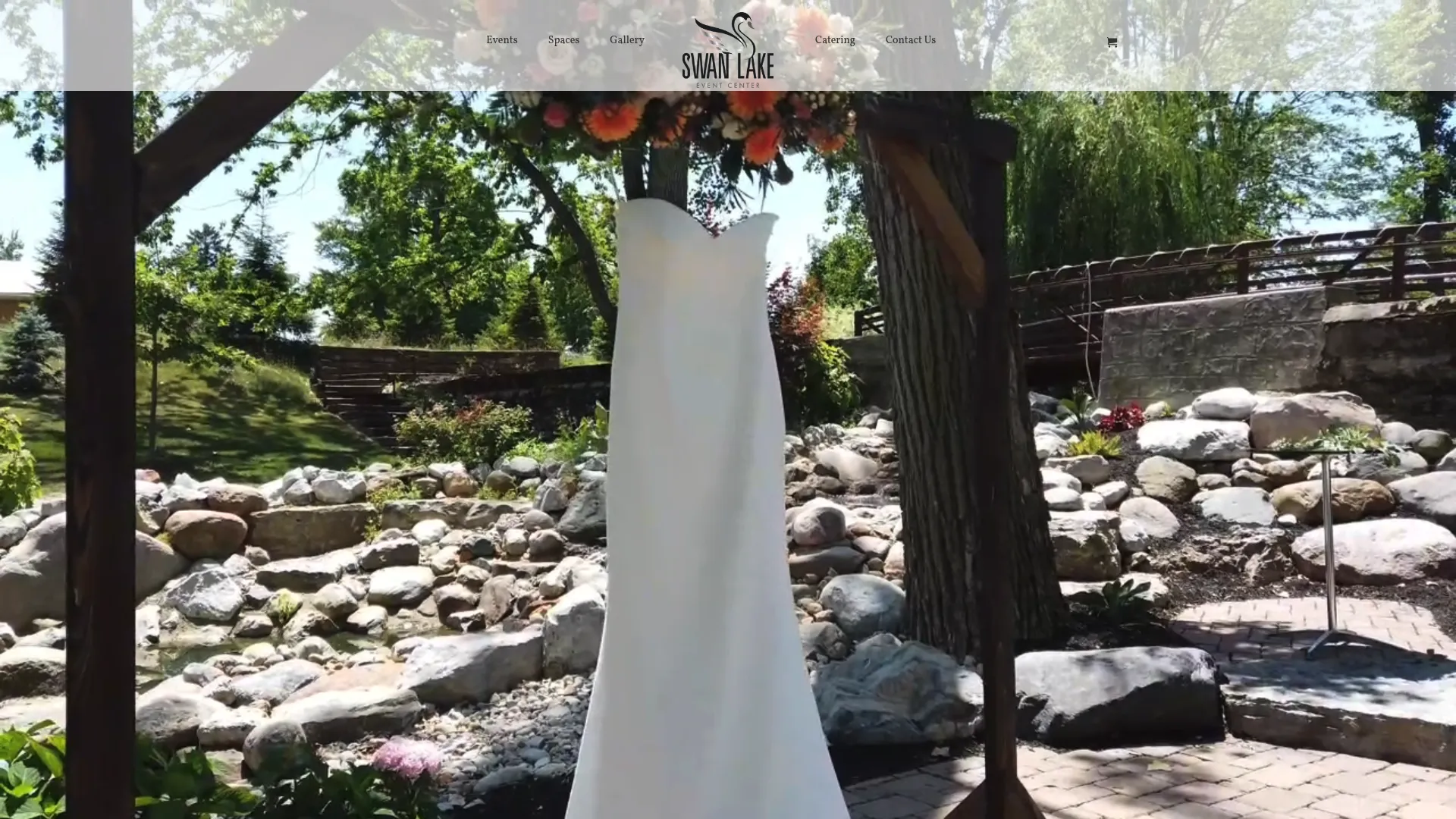 Swan Lake Event Center lakefront wedding venue