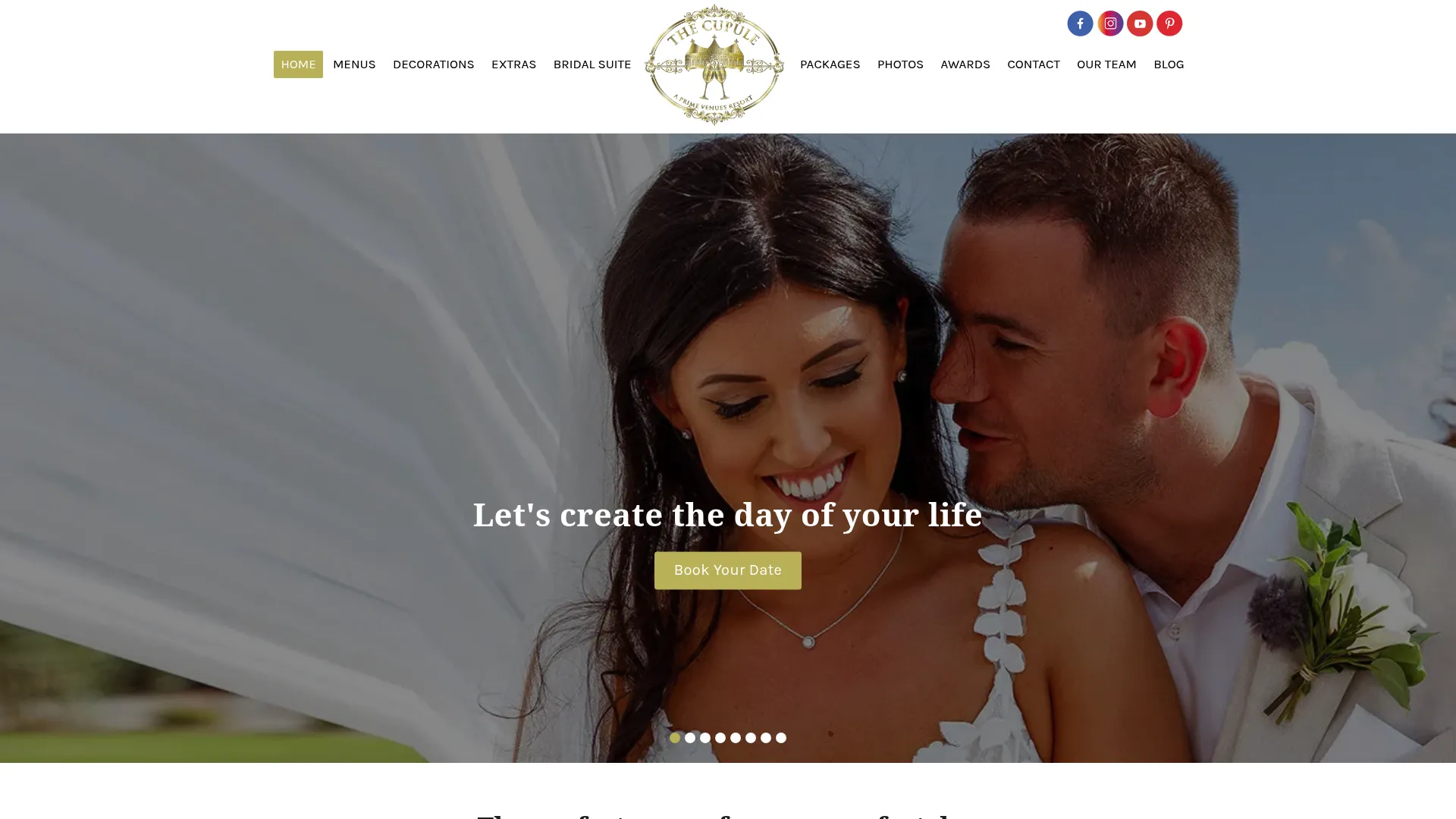 The Cupule wedding venue overlooking the Mediterranean Sea