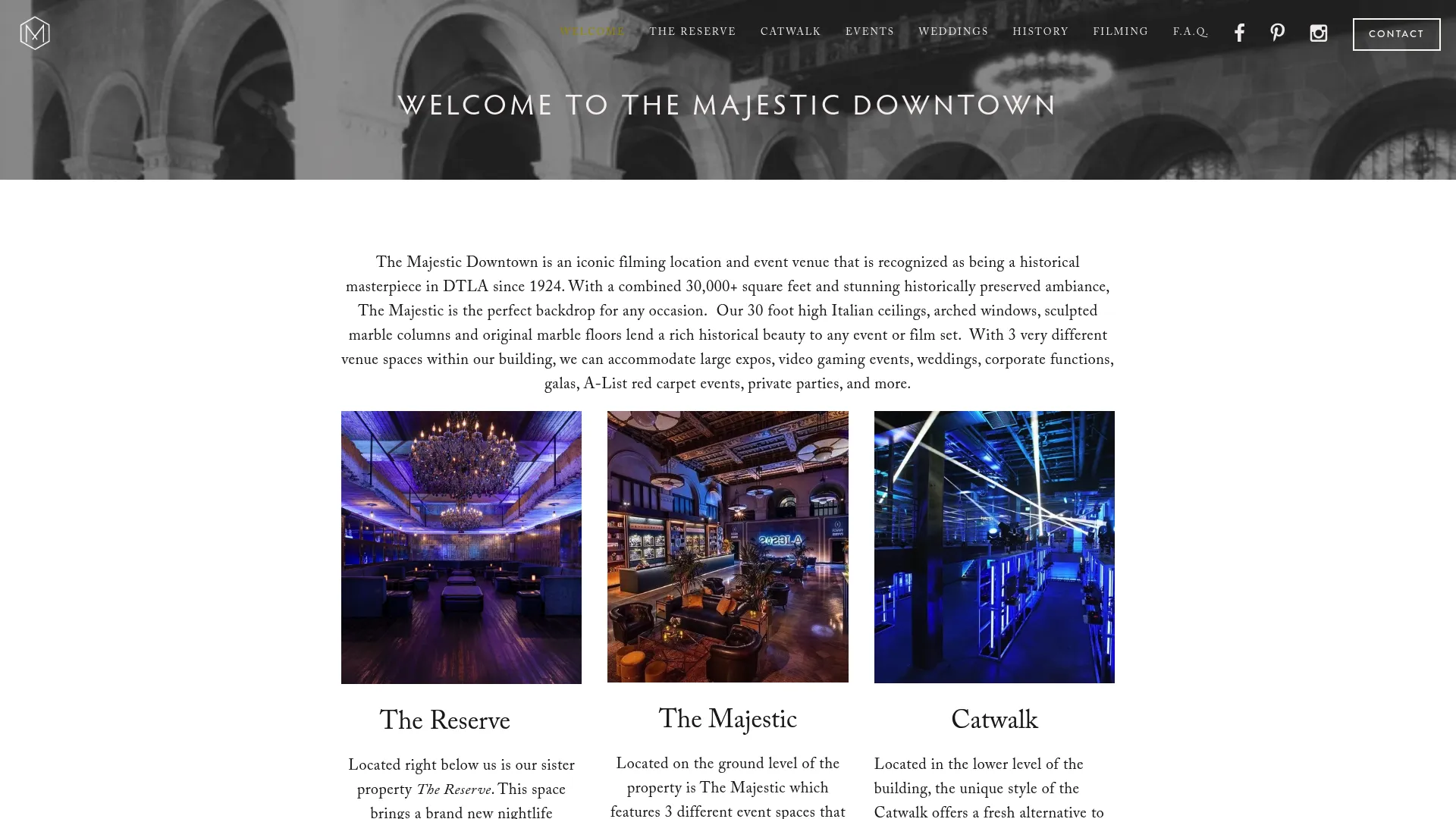 The Majestic Downtown customizable wedding venue interior