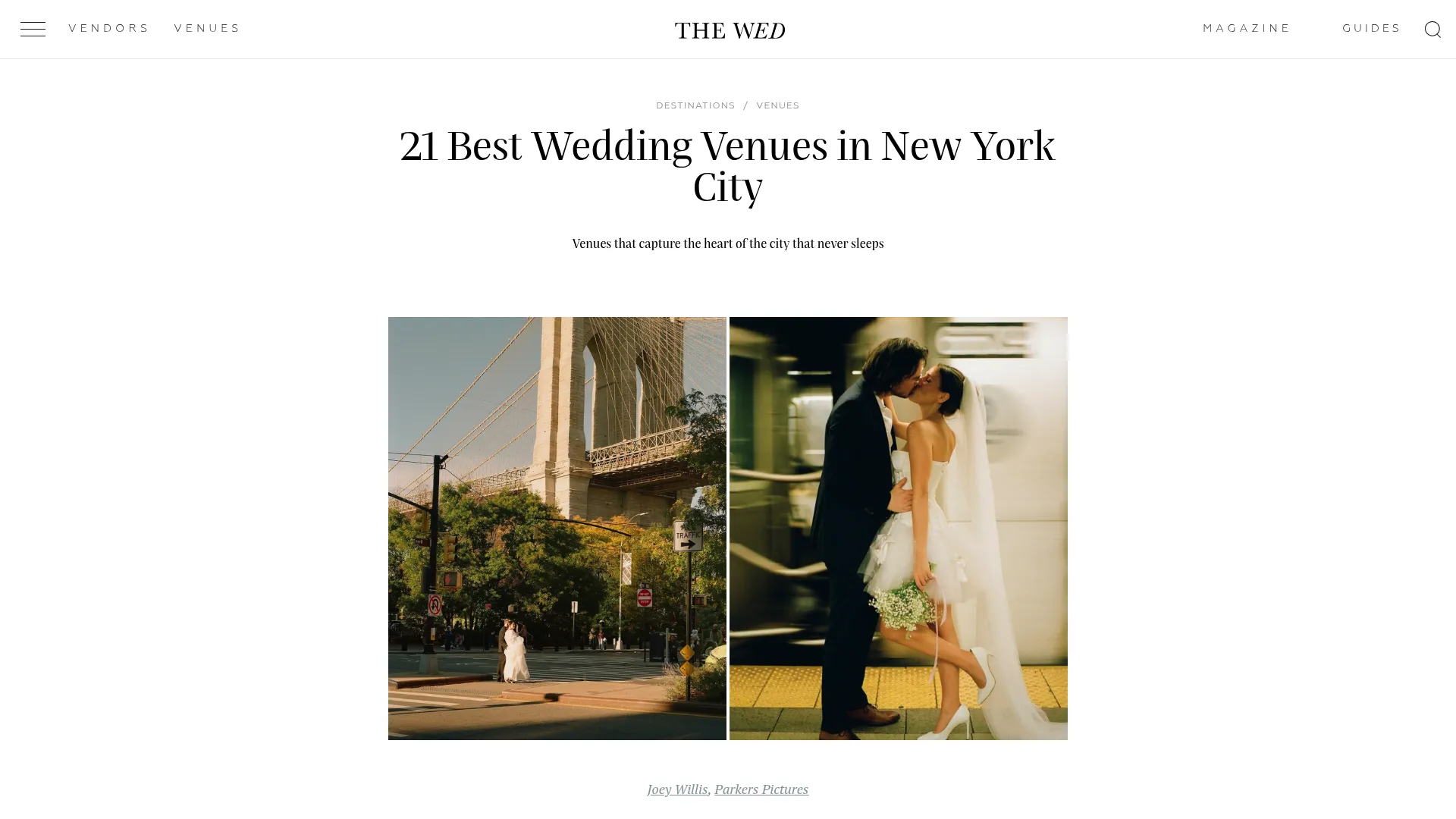 Wythe Hotel wedding venue page