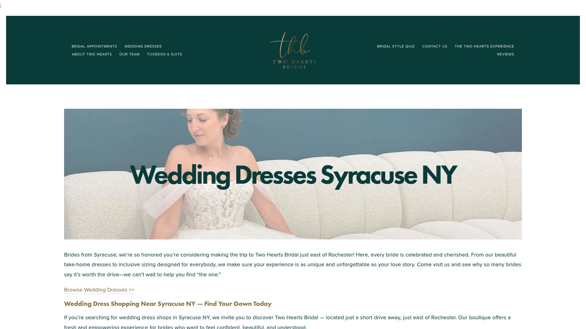 Two Hearts Bridal dress selection