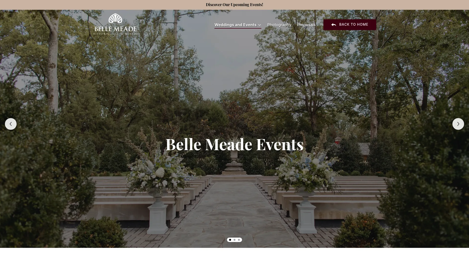 Belle Meade Historic Site boxwood gardens with Greek Revival mansion