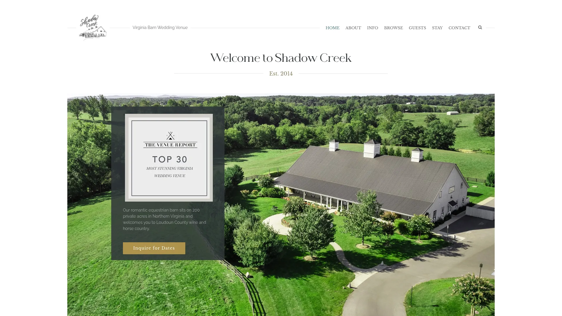 Shadow Creek sophisticated barn interior with climate control