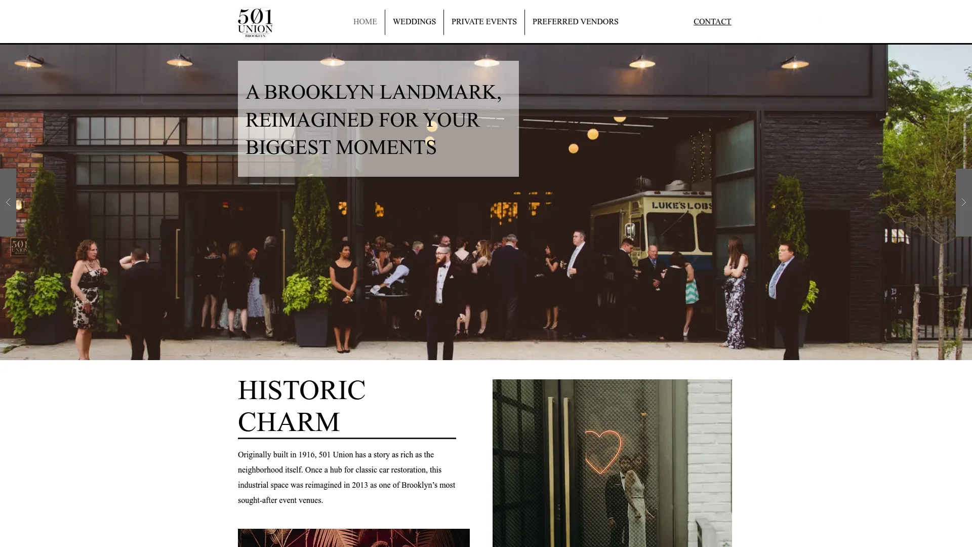 501 Union Brooklyn wedding venue Art Deco interior