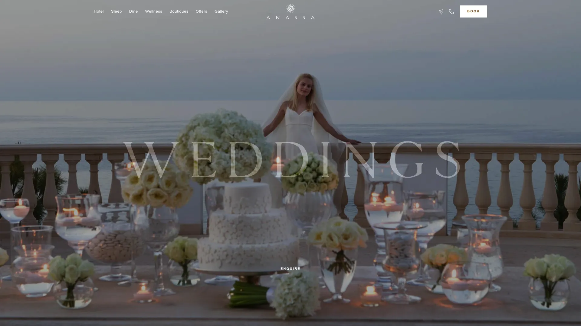 Anassa Hotel beachfront wedding venue with Mediterranean gardens