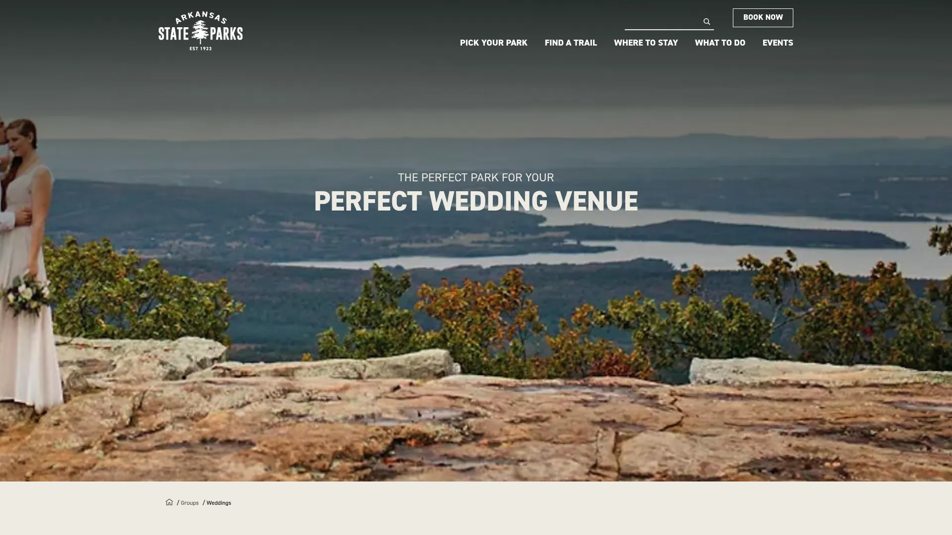 Arkansas State Parks diverse wedding venues natural beauty