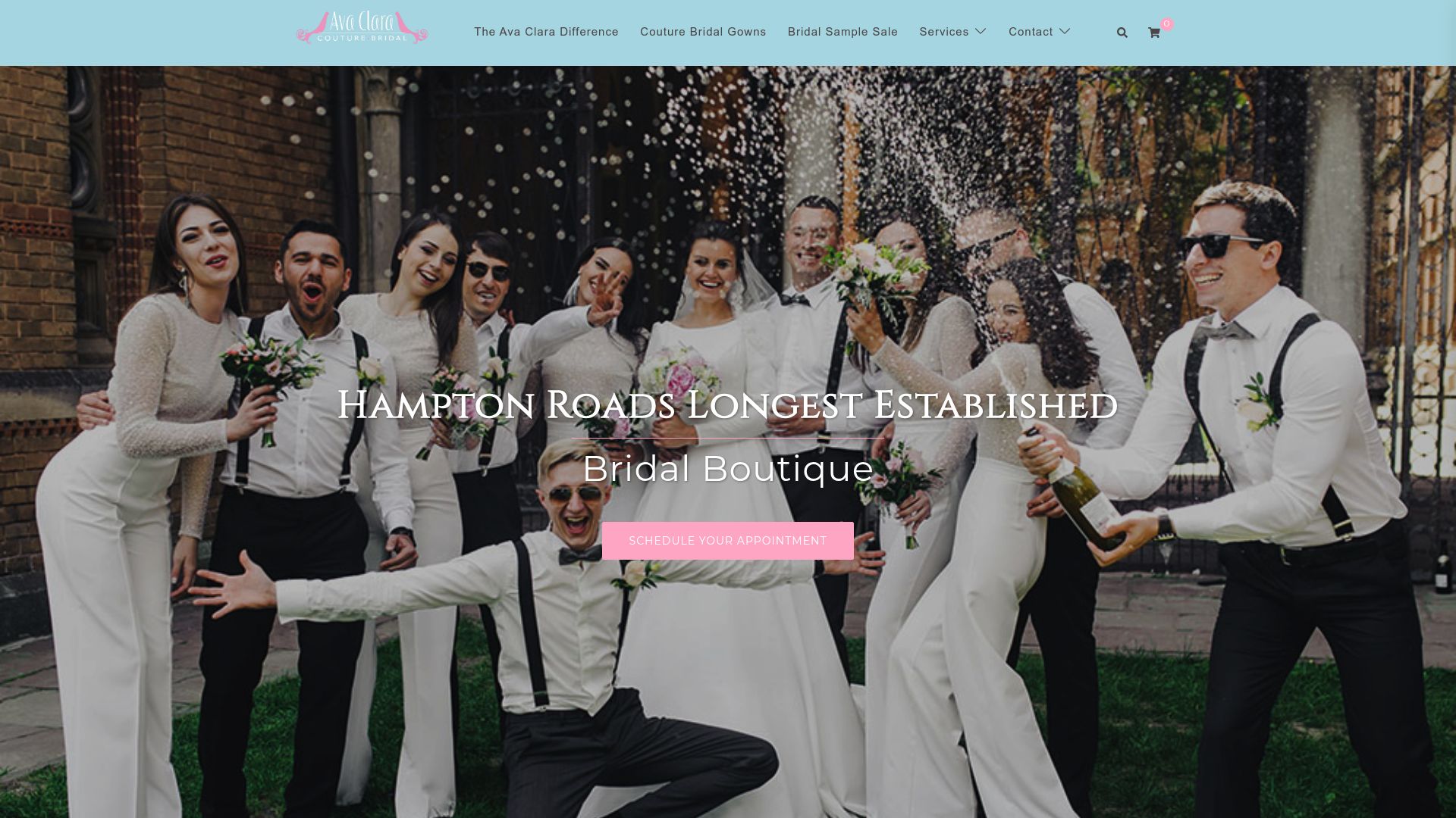  Ava Clara Bridal boutique interior showing intimate appointment space