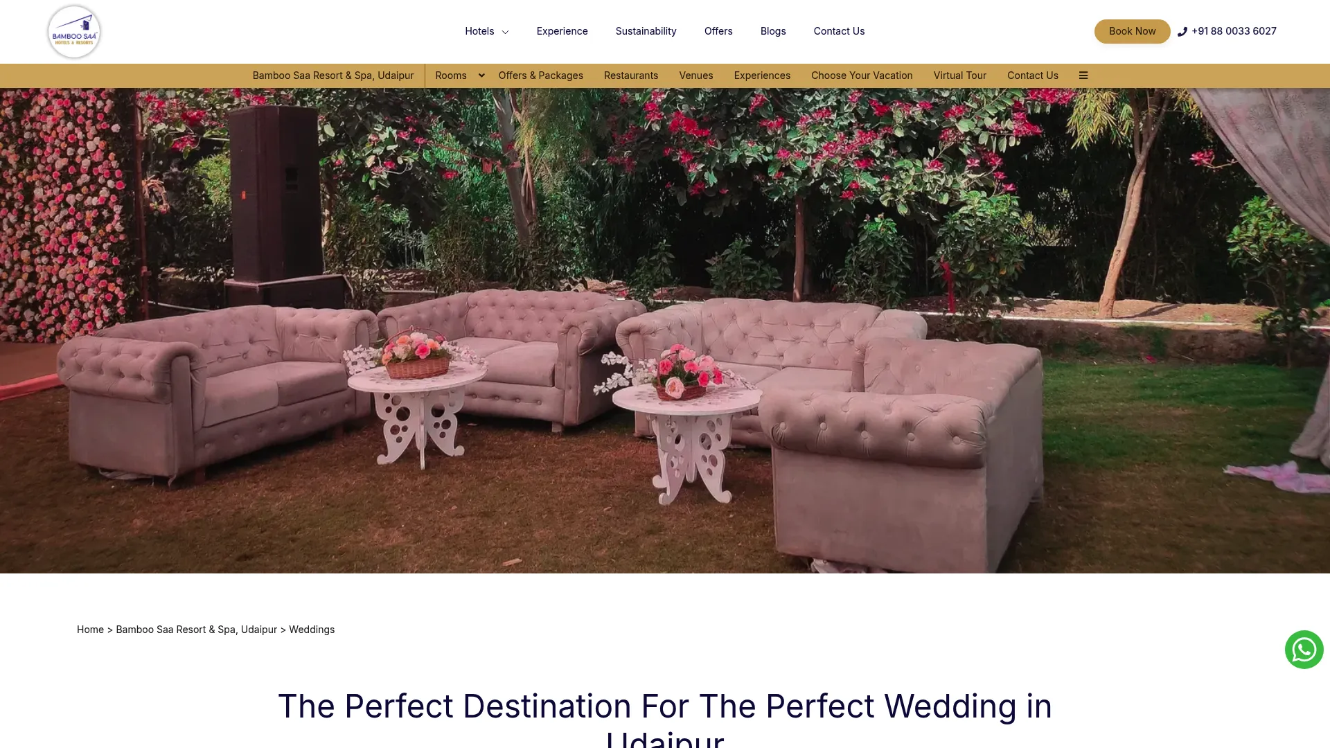 Bamboo Saa Resort & Spa wedding venue
