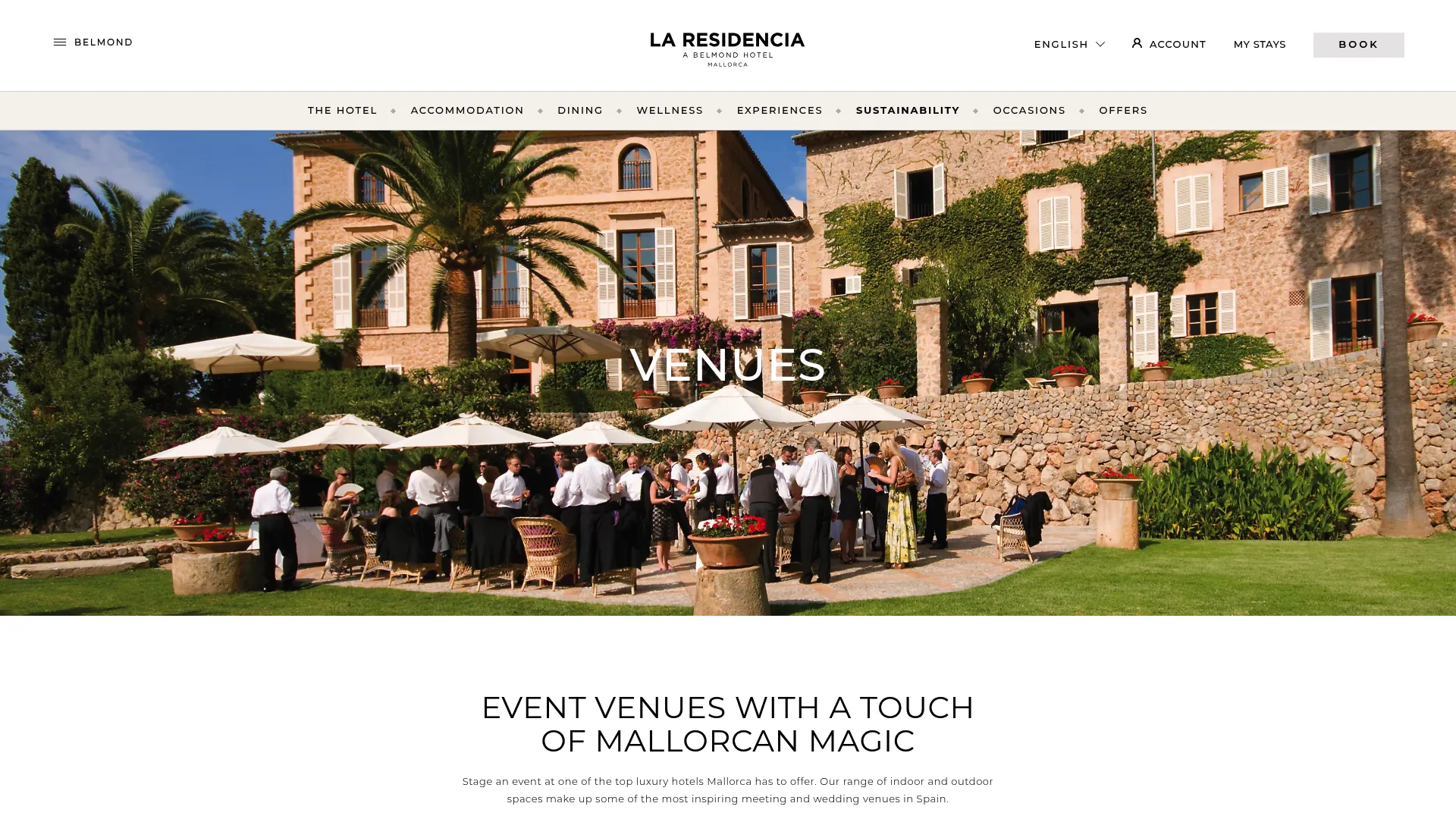 Belmond La Residencia artistic village wedding venue