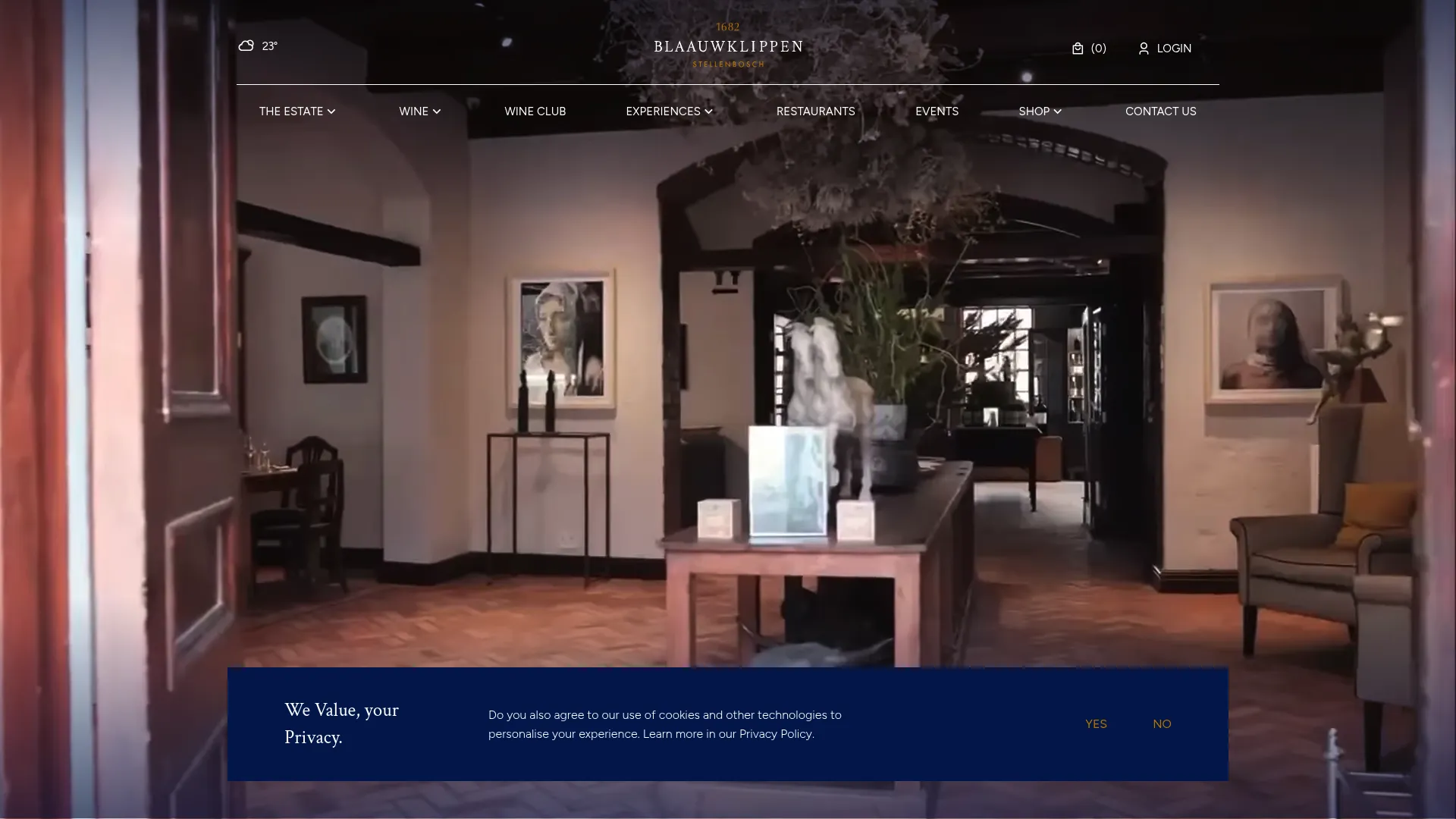 Blaauwklippen glass Cathedral wedding venue with mountain views