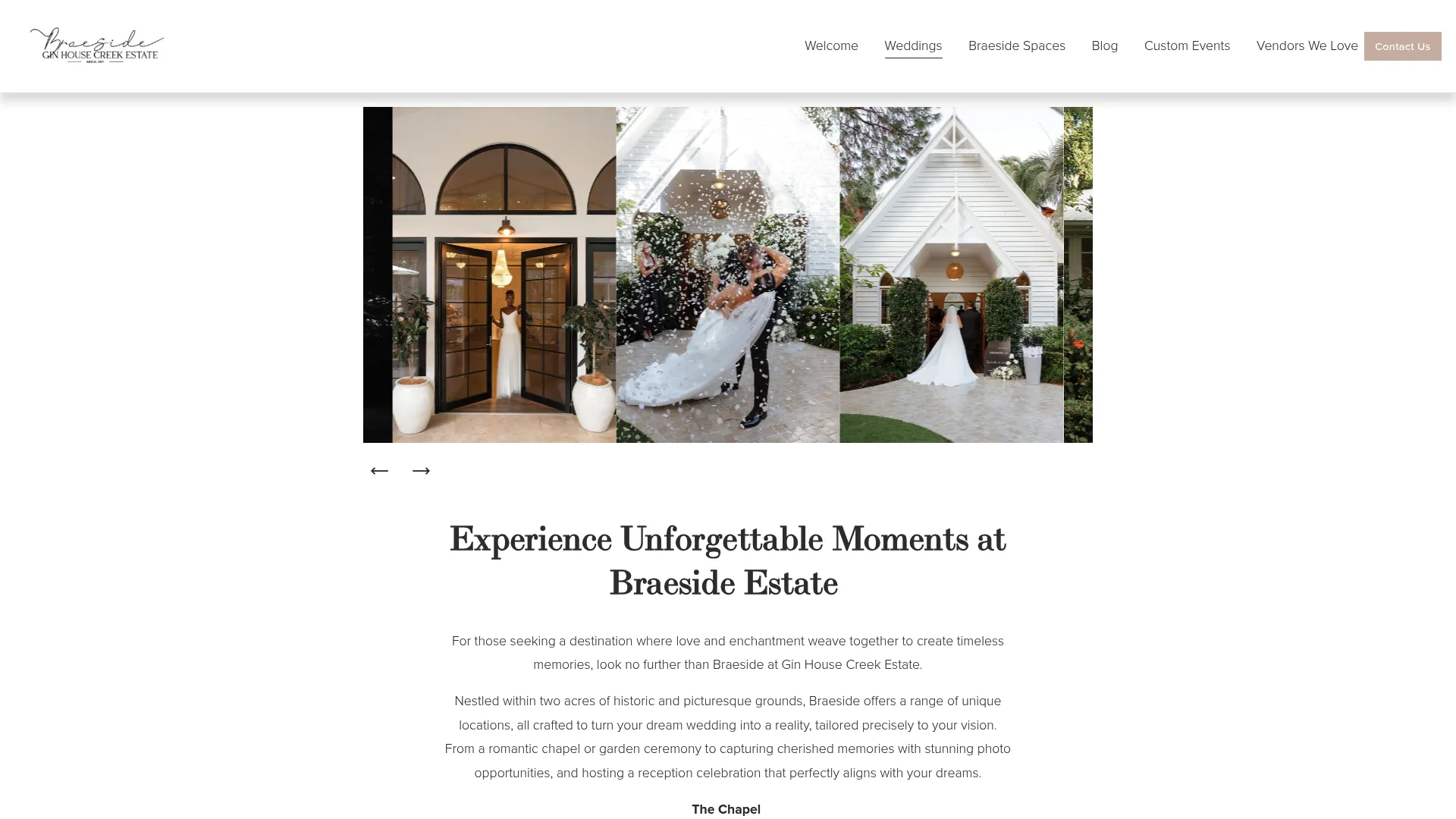 Braeside Estate historic Gold Coast wedding venue waterfront grounds