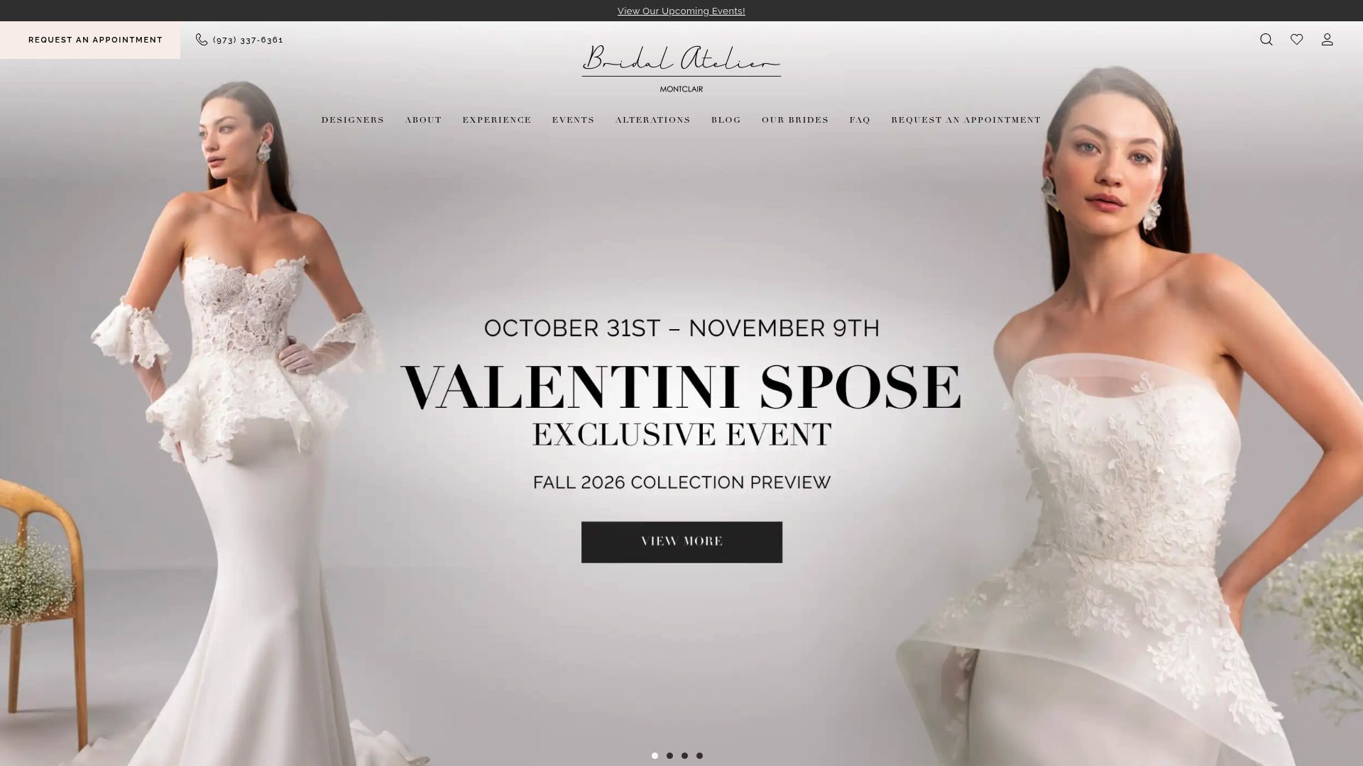 Bridal Atelier Montclair boutique interior