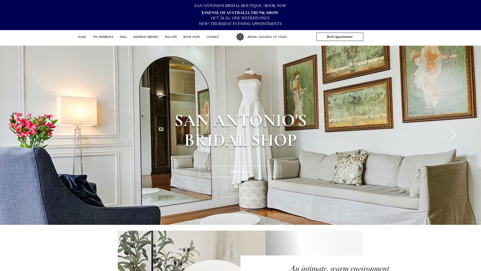 Bridal Galleria of Texas boutique interior