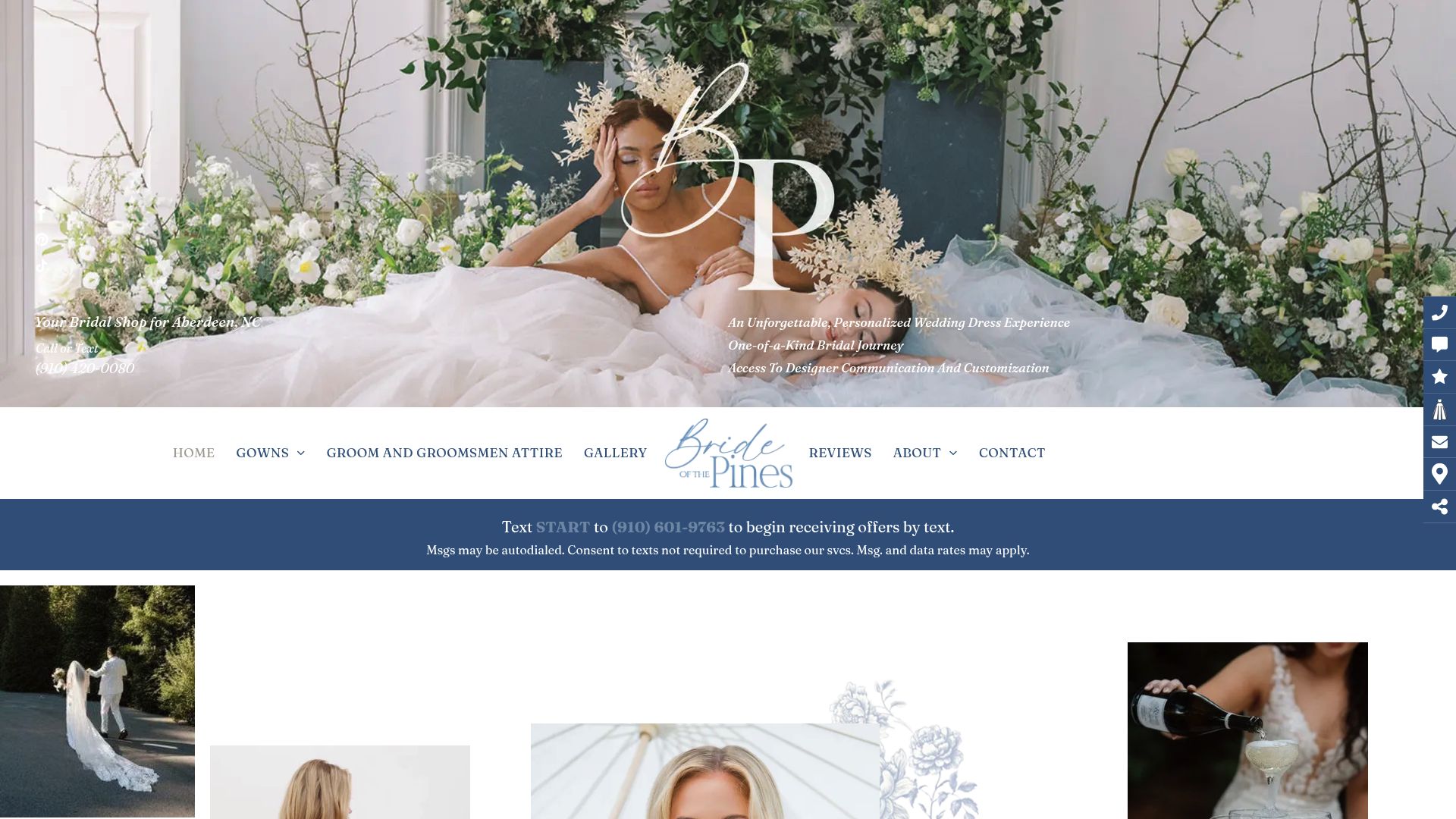 Bride of the Pines website screenshot