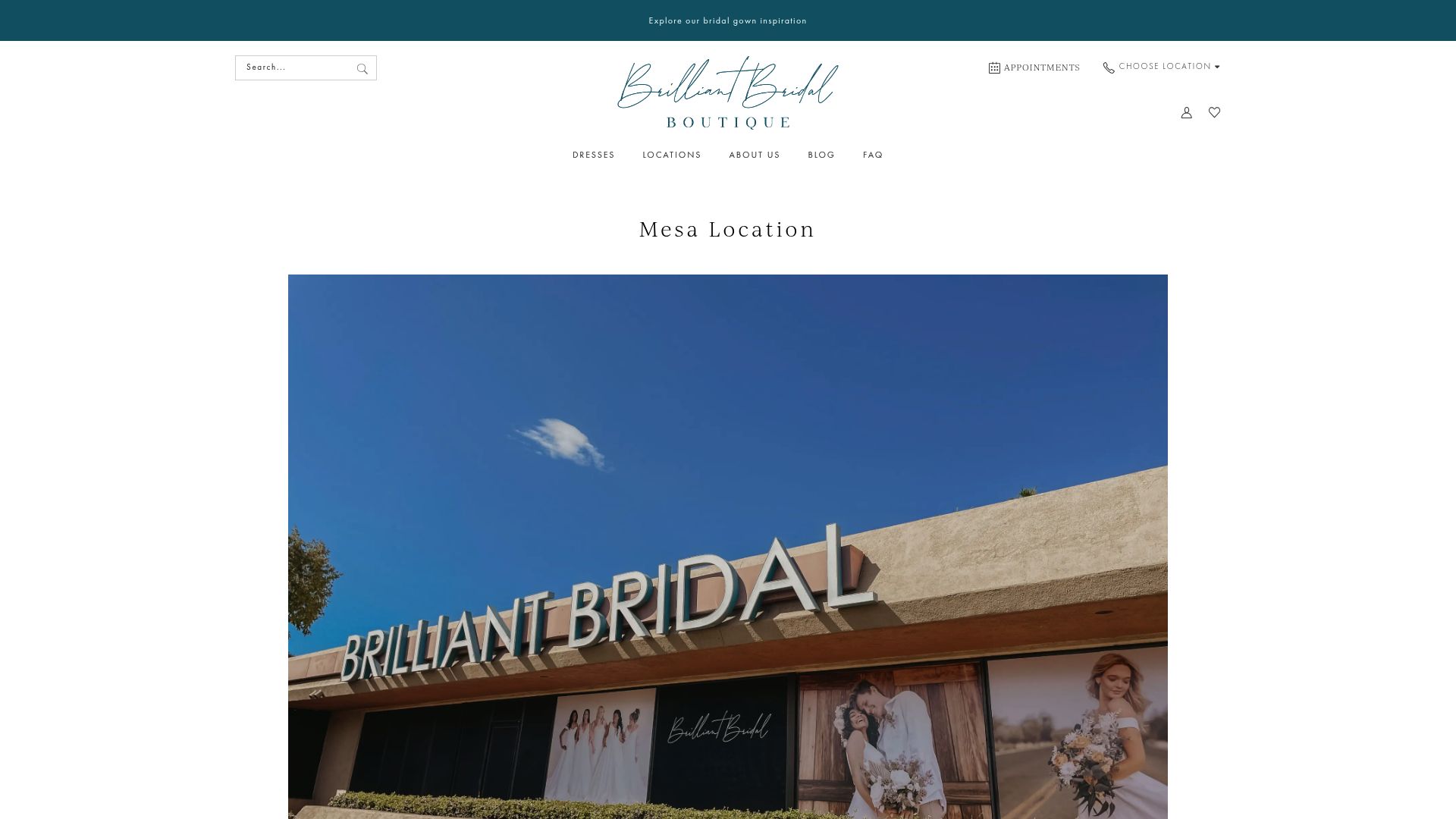 Brilliant Bridal Mesa location and showroom