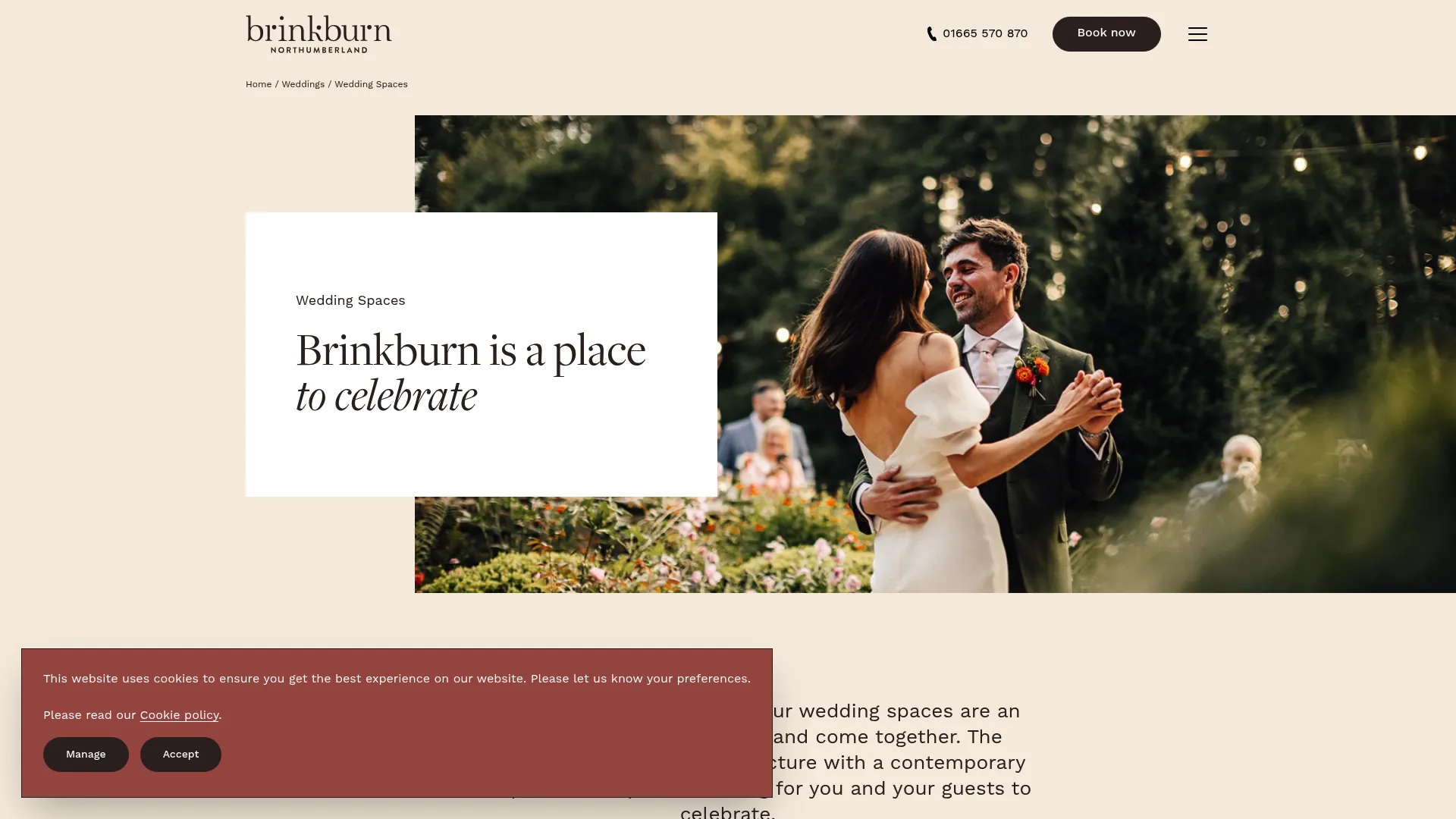 Brinkburn Priory historic wedding spaces