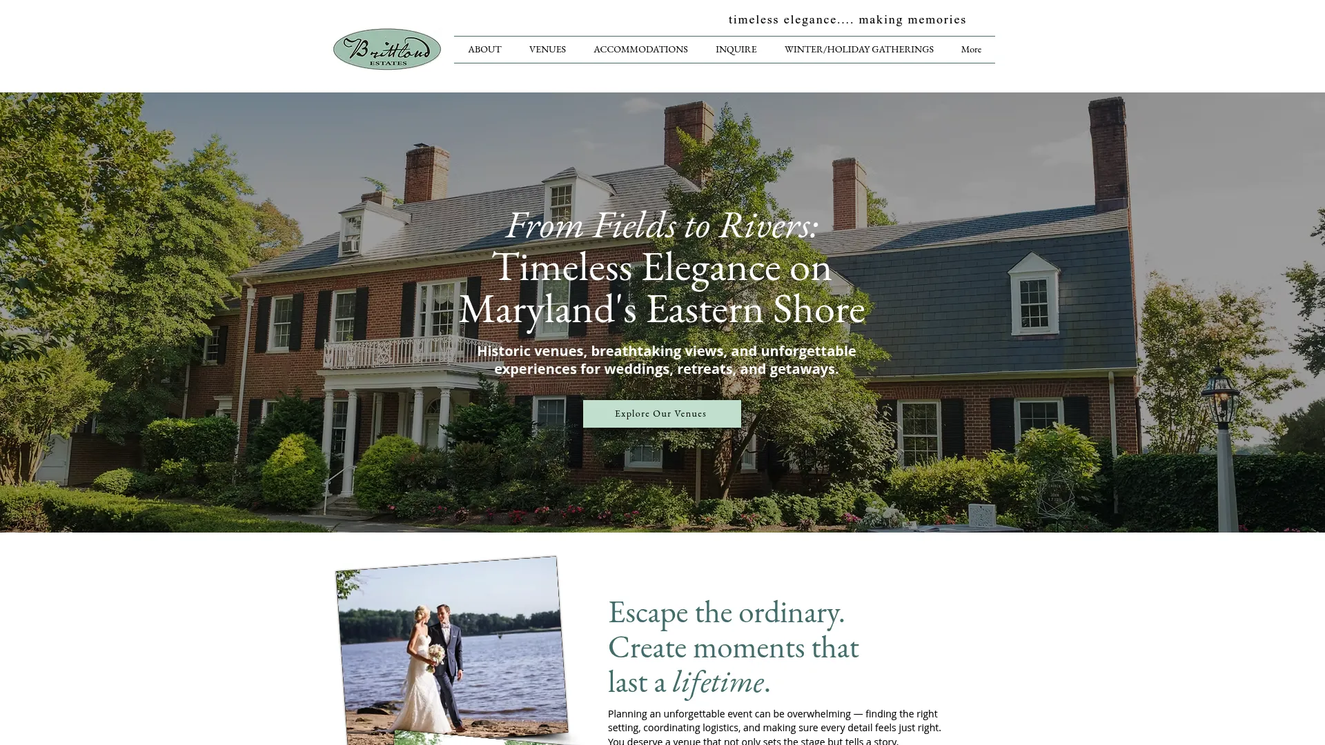 Brittland Estates Eastern Shore wedding venue