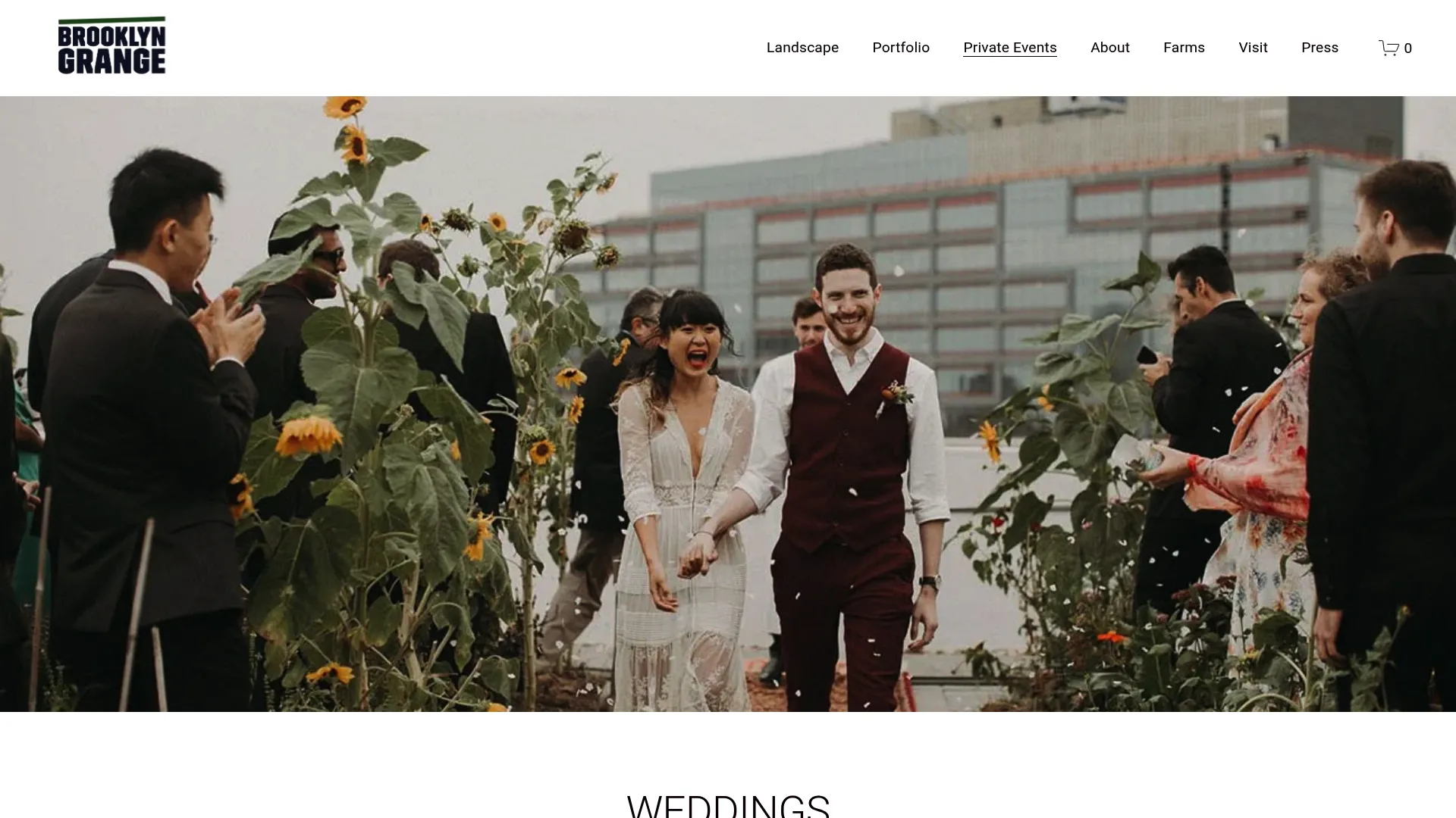 Brooklyn Grange rooftop farm wedding venue with city views
