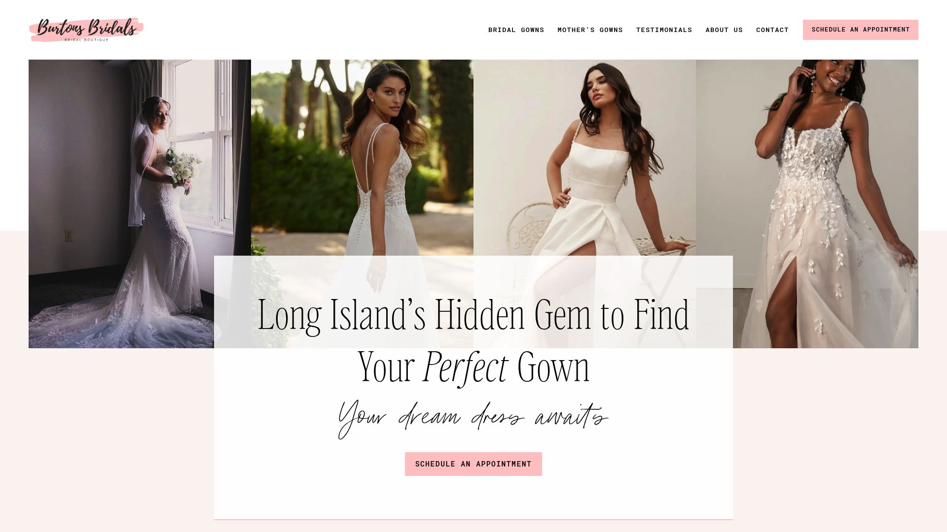 Burton's Bridals boutique showroom