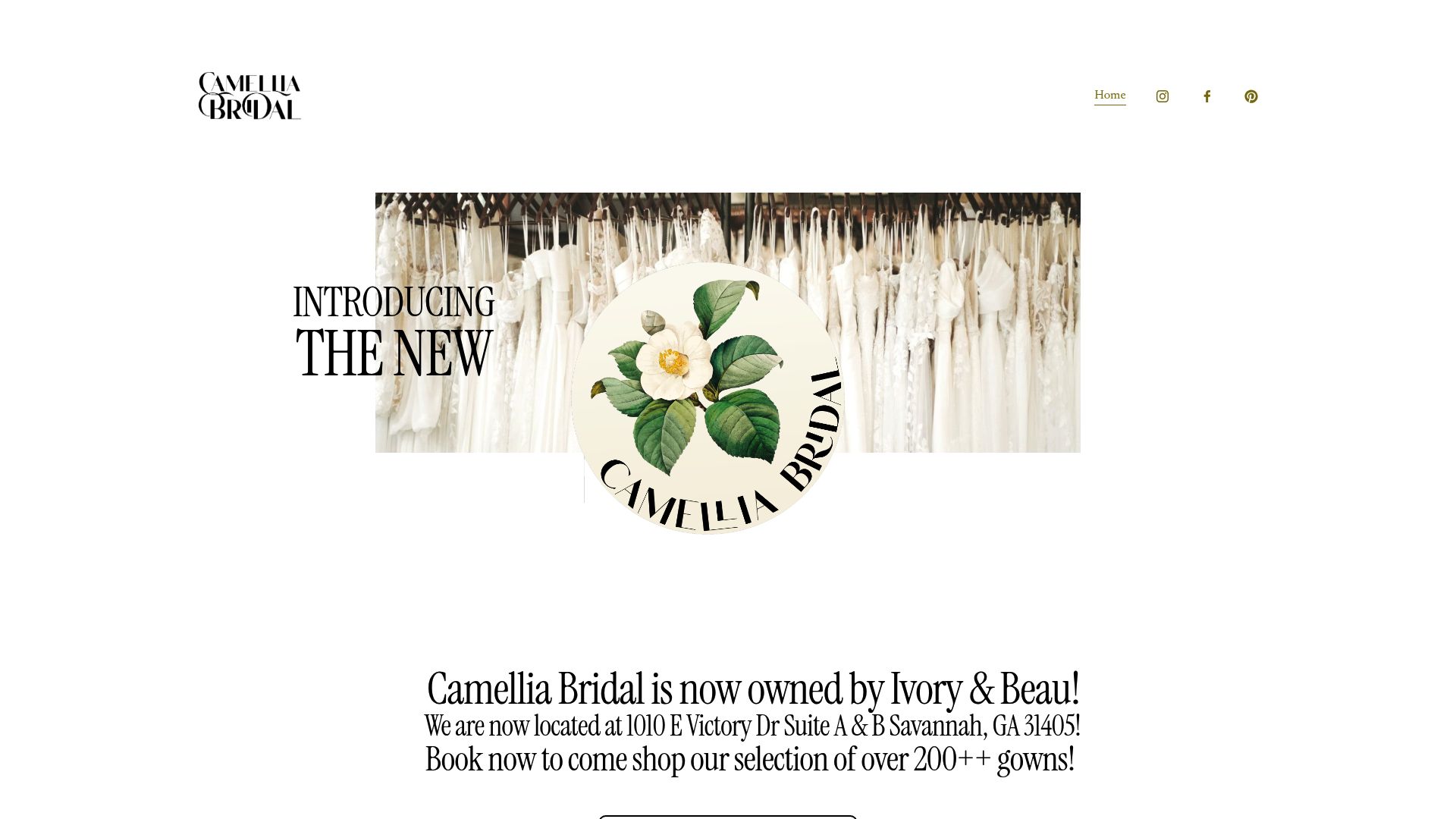 Camellia Bridal boutique storefront