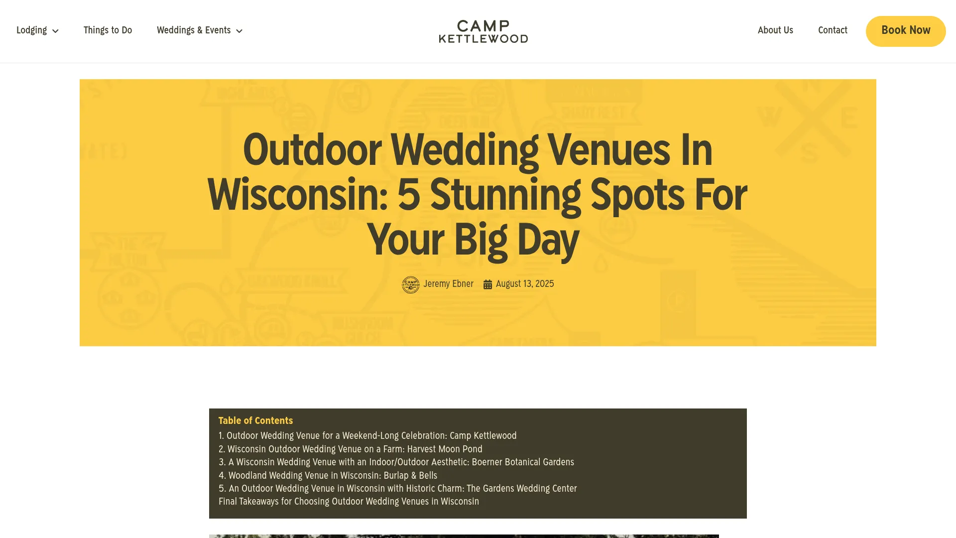 Camp Kettlewood outdoor wedding pavilion