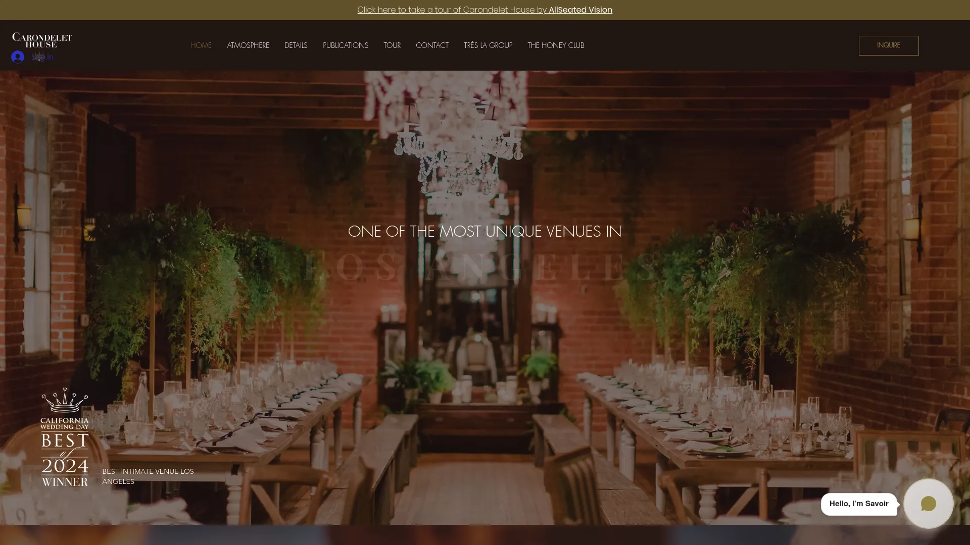 Carondelet House Italian-inspired wedding venue interior