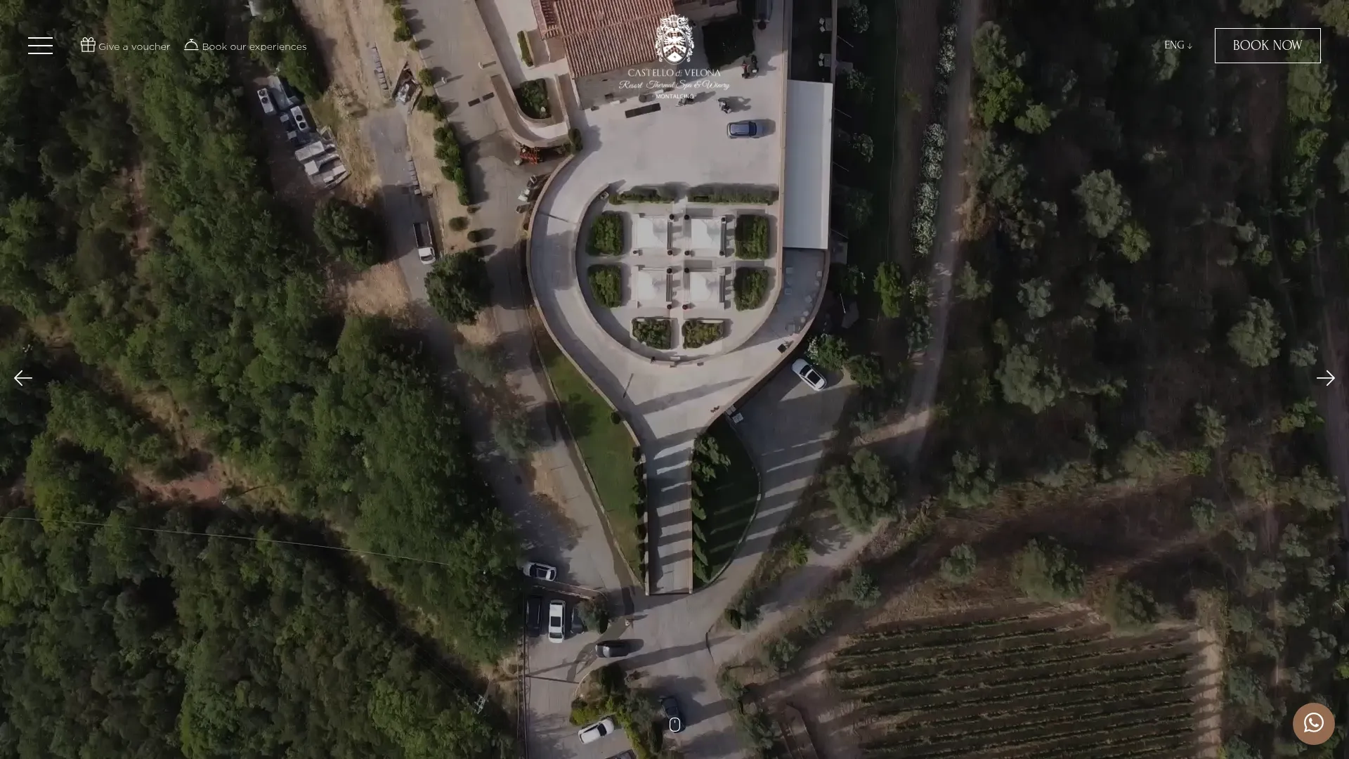 Castello di Velona hilltop infinity pool overlooking Tuscany